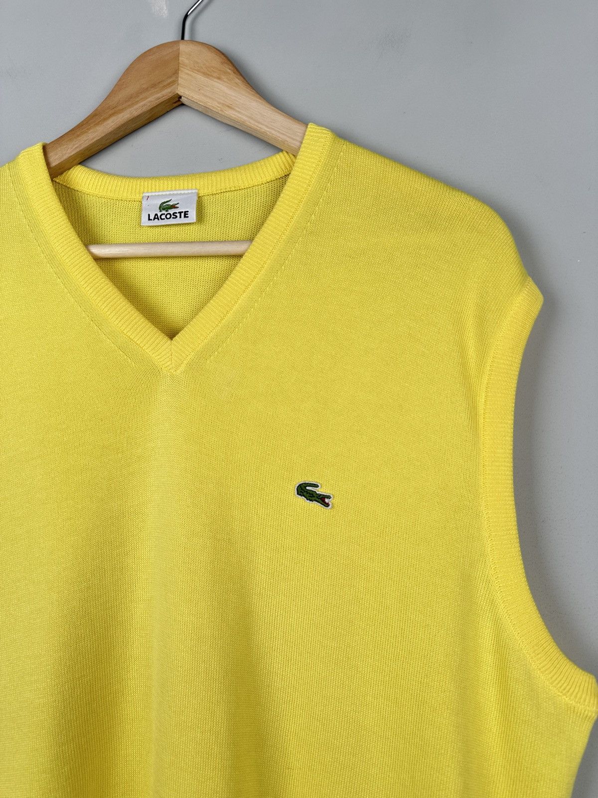 Lacoste 90s Vintage Lacoste Knit Vest Sweater Size US XL / EU 56 / 4 - 3 Thumbnail