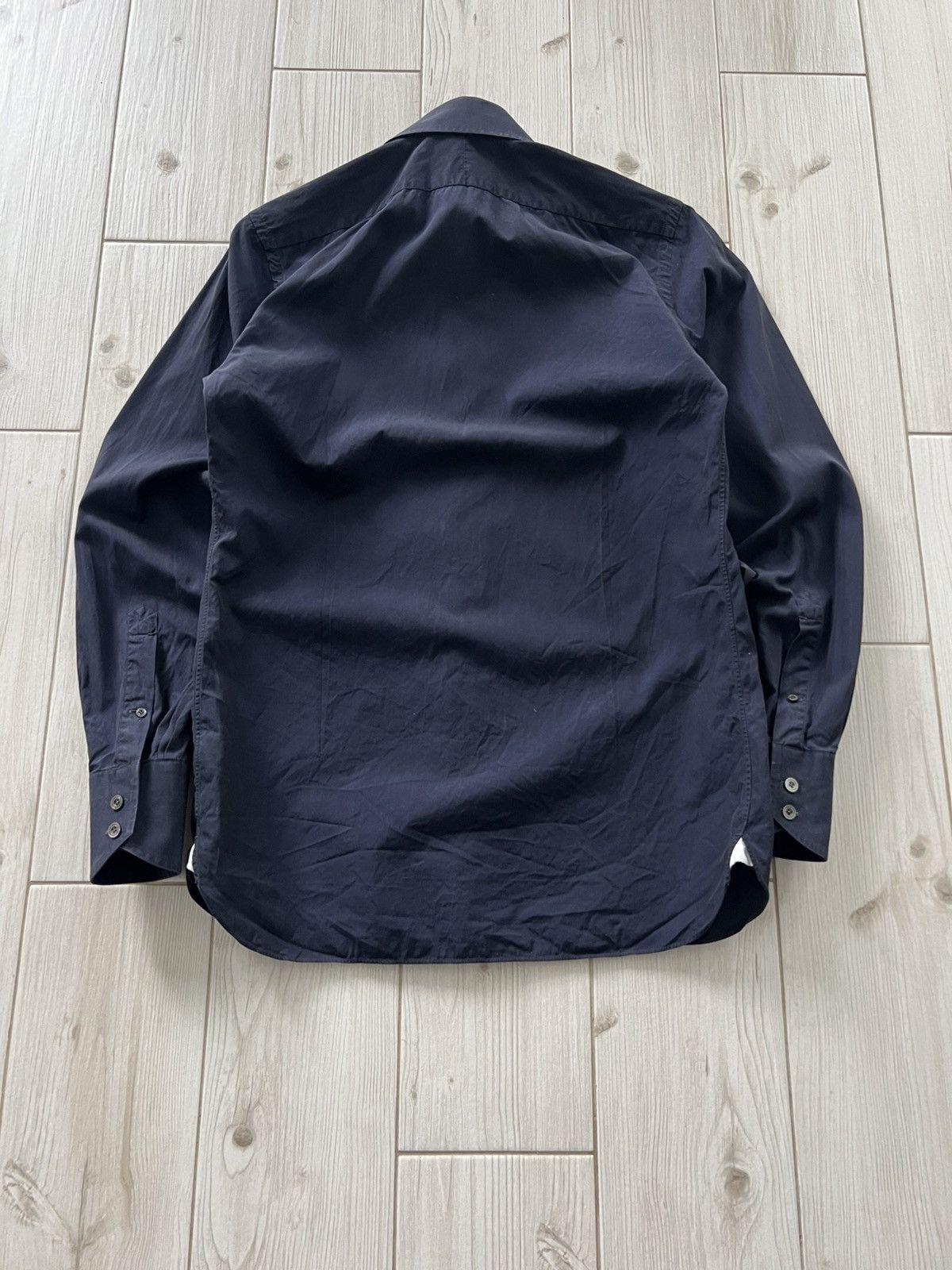 Tom Ford Tom Ford Cotton Shirt Dark Blue Small Size US M / EU 48-50 / 2 - 18 Thumbnail
