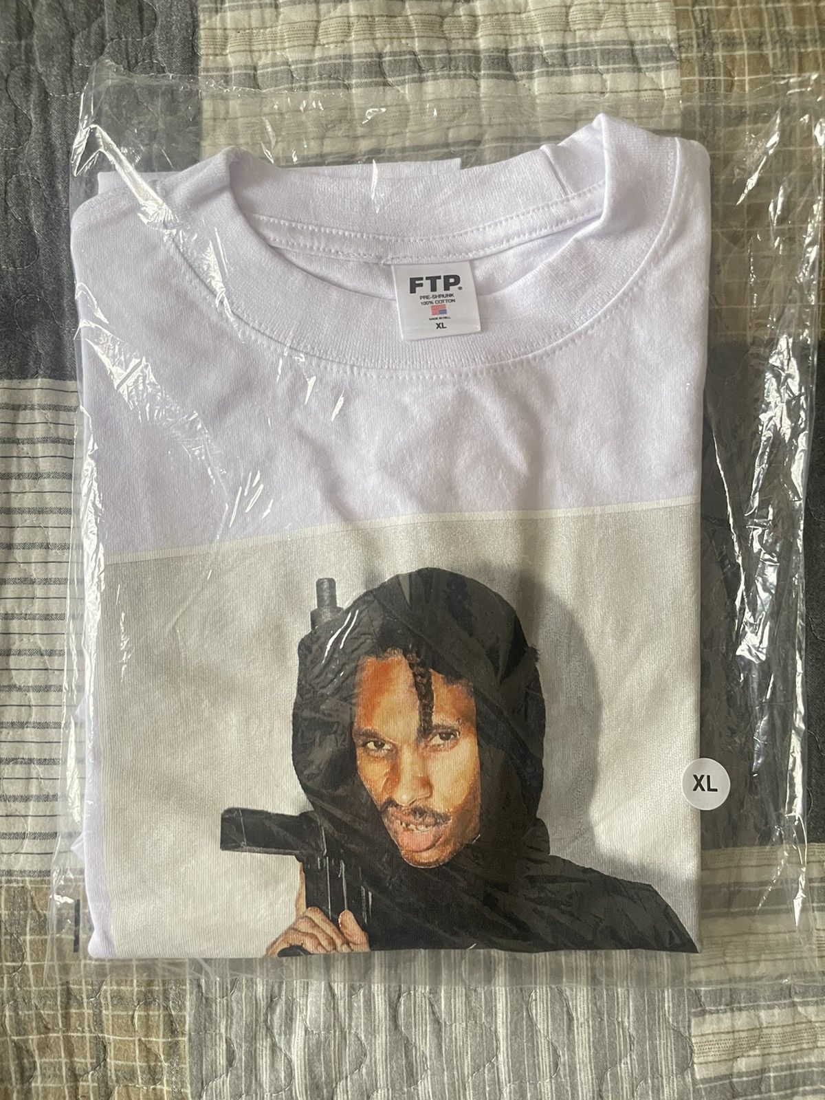 image of Fuck The Population Ftp Black Kray Photo Tee (White) Size:xl New In Hand, Men's