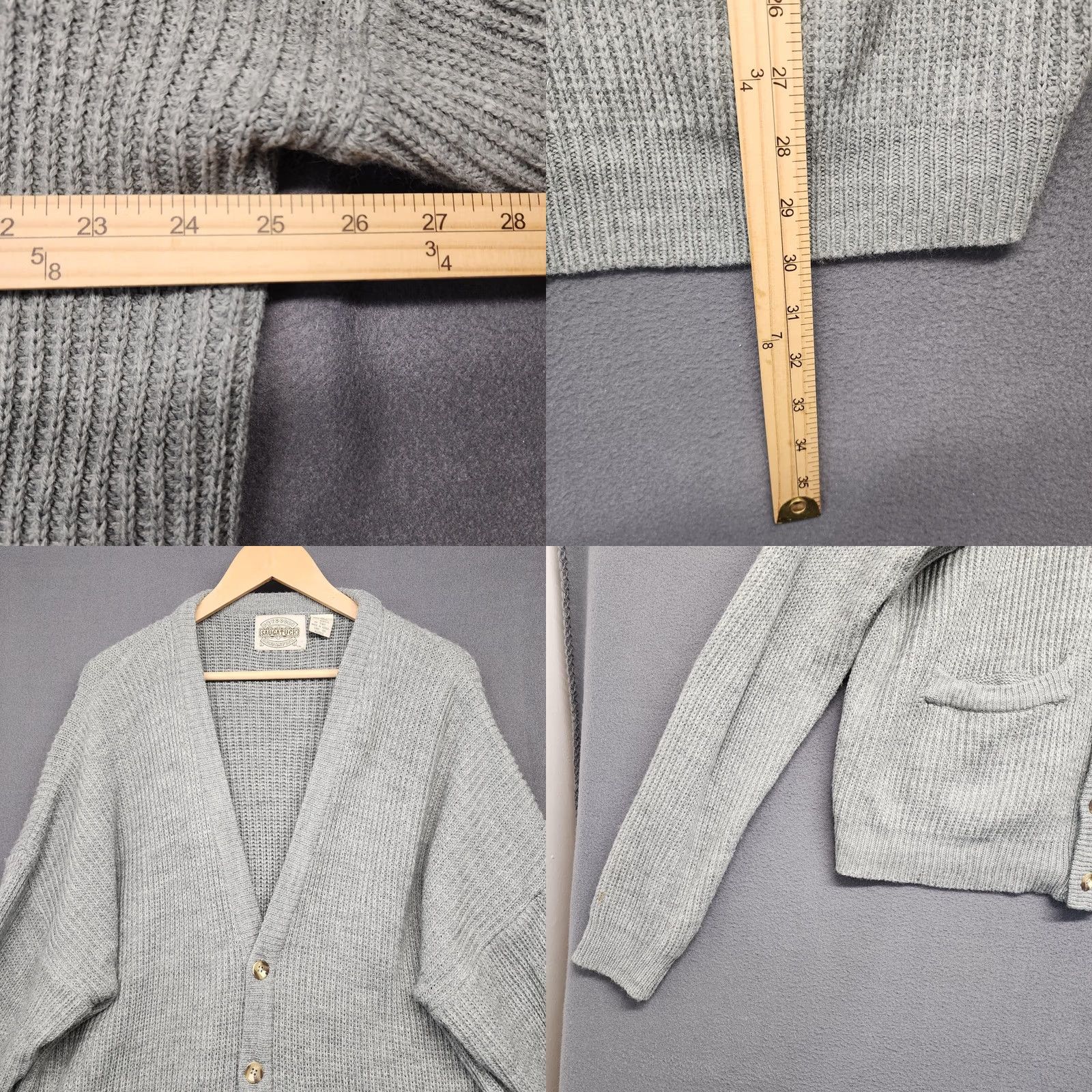 Vintage VINTAGE Saugatuck Drygoods Cardigan Sweater Mens XL Gray Button Front 90s Size US XL / EU 56 / 4 - 8 Thumbnail
