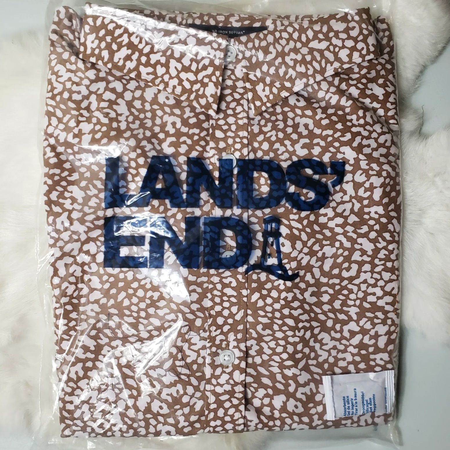 Lands' End Lands' End Petite No Iron Supima Cotton Long Sleeve Shirt-Size 12P Size XL / US 12-14 / IT 48-50 - 2 Thumbnail