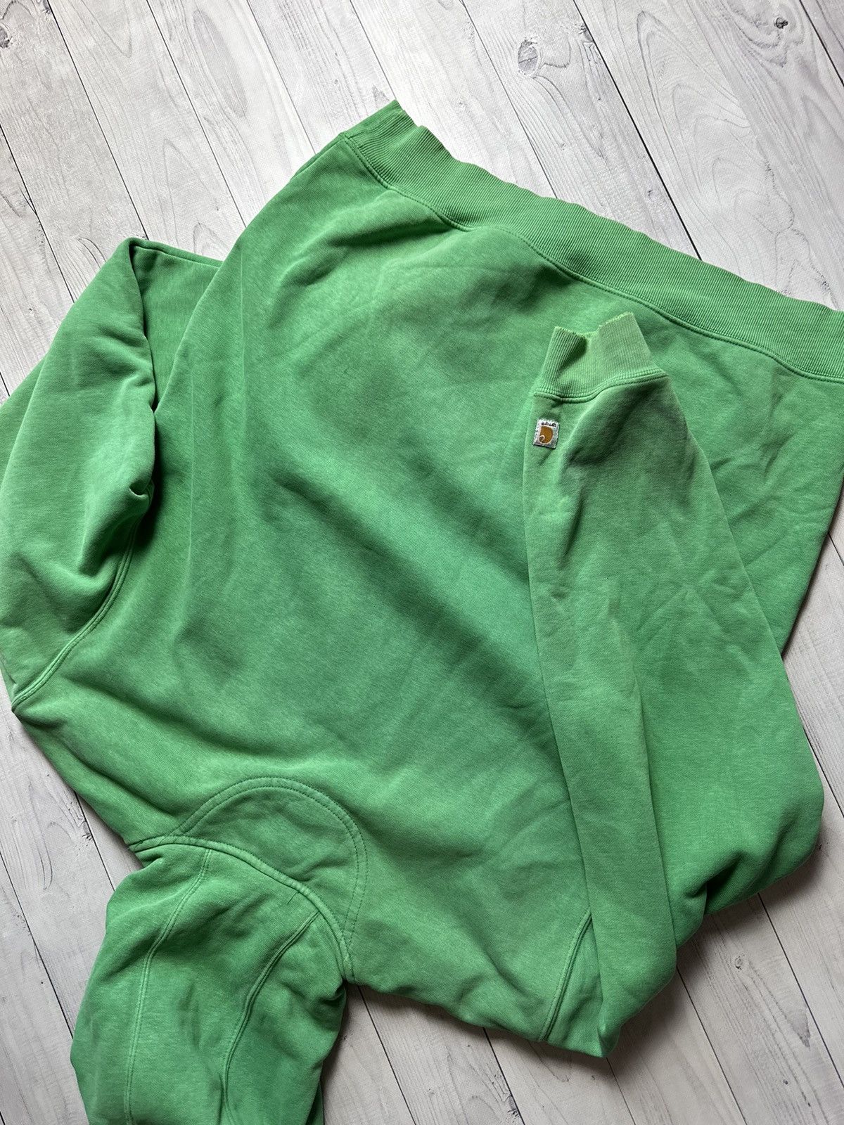 Carhartt Wip × Vintage Vintage Carhartt Wip rare green zip hoodie distressed logo Size US M / EU 48-50 / 2 - 8 Thumbnail