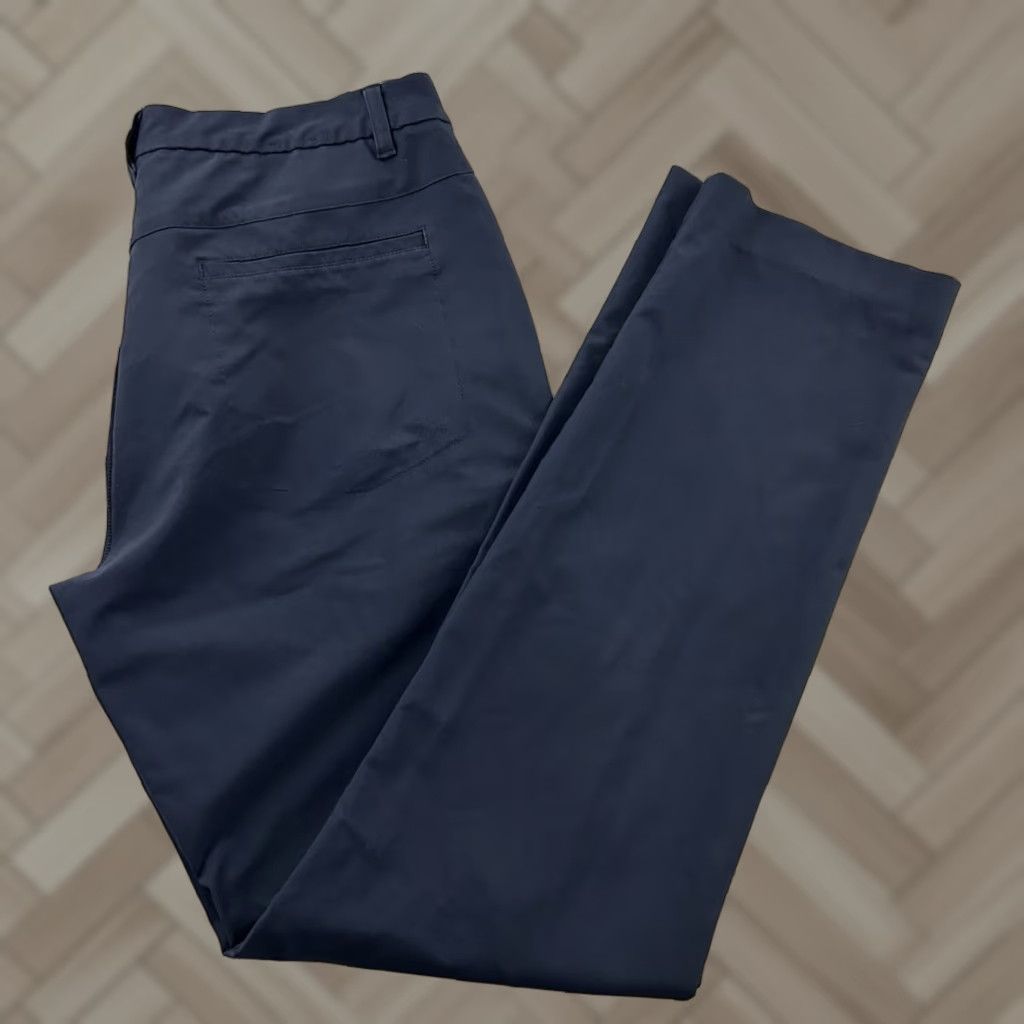 Footjoy FootJoy Men's Pants 36x34 Blue Poly Spandex - Chino Bottoms - Blue FootJoy Pants Mens 36 34 Inseam 34 Size US 36 / EU 52 - 1 Thumbnail