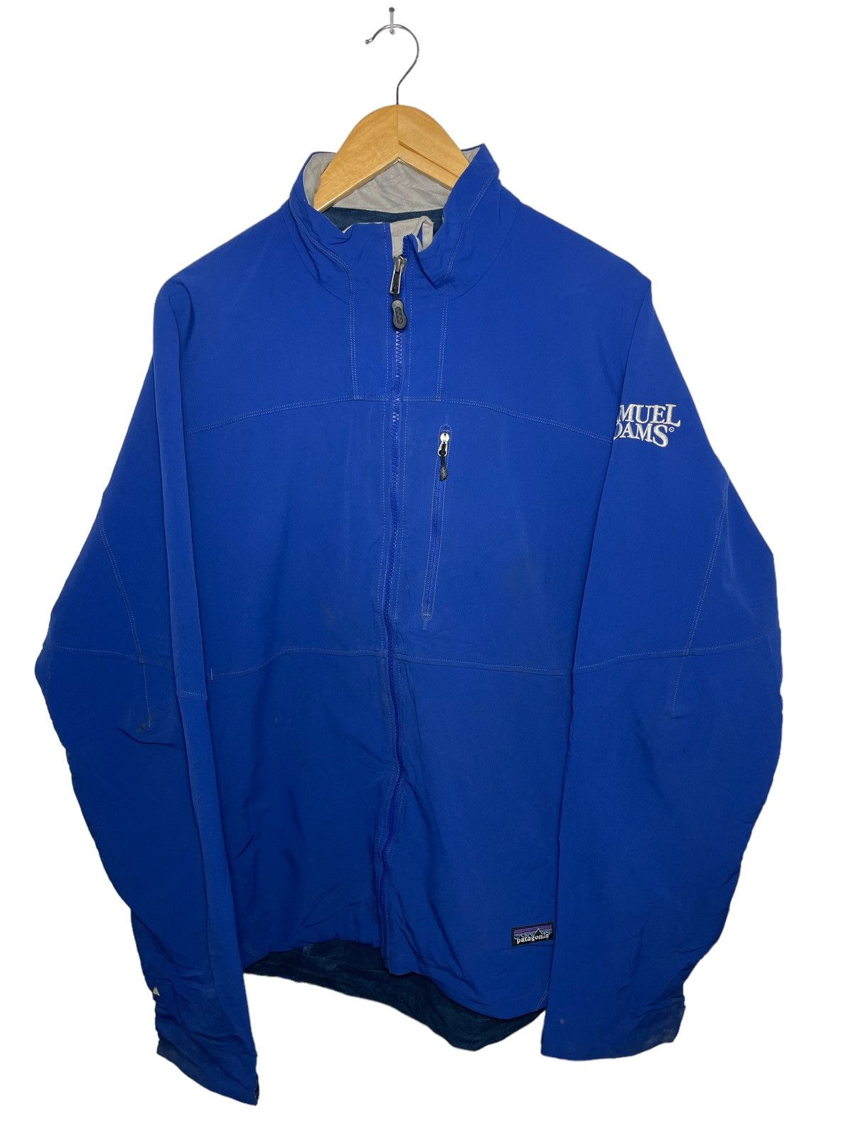 image of Outdoor Style Go Out x Patagonia Samuel Adams Outdoor Jacket in Blue, Men's (Size Large)