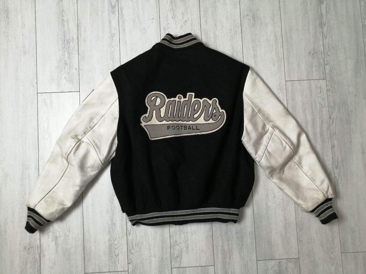 NFL NFL Oakland Raiders Wool Leather Varsity Jacket Size US S / EU 44-46 / 1 - 4 Thumbnail