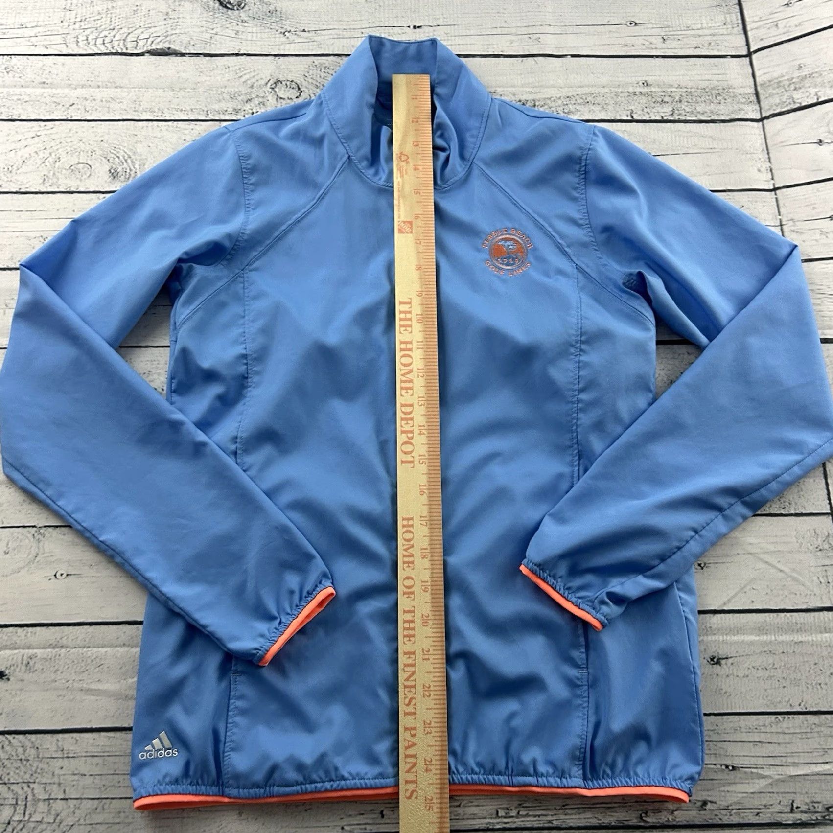 Adidas Adidas Pebble Beach Full Zip Lightweight Windbreaker Golf Jacket Women's XS Blue Size XS / US 0-2 / IT 36-38 - 5 Thumbnail