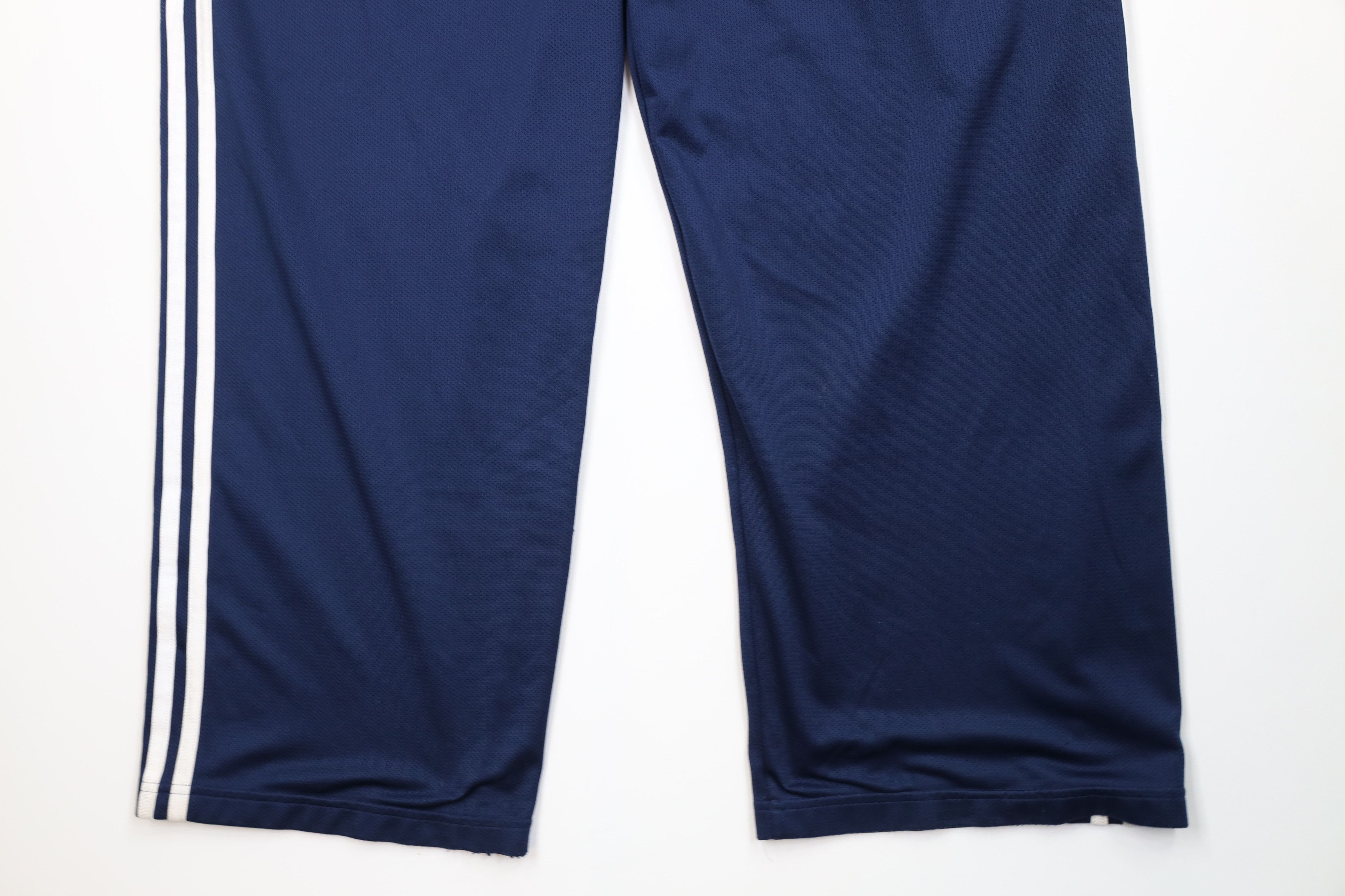 Adidas Vintage Y2K Adidas Spell Out Striped Wide Leg Pants Blue Size US 36 / EU 52 - 13 Thumbnail