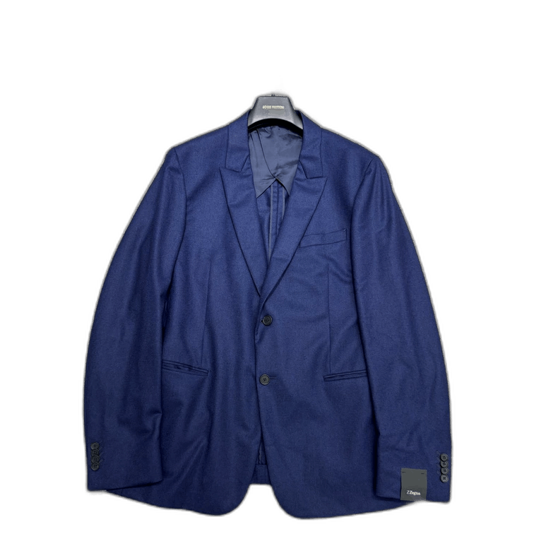 Ermenegildo Zegna ZEGNA Blue Wool Suit Jacket Size 54 Size US L / EU 52-54 / 3 - 1 Thumbnail
