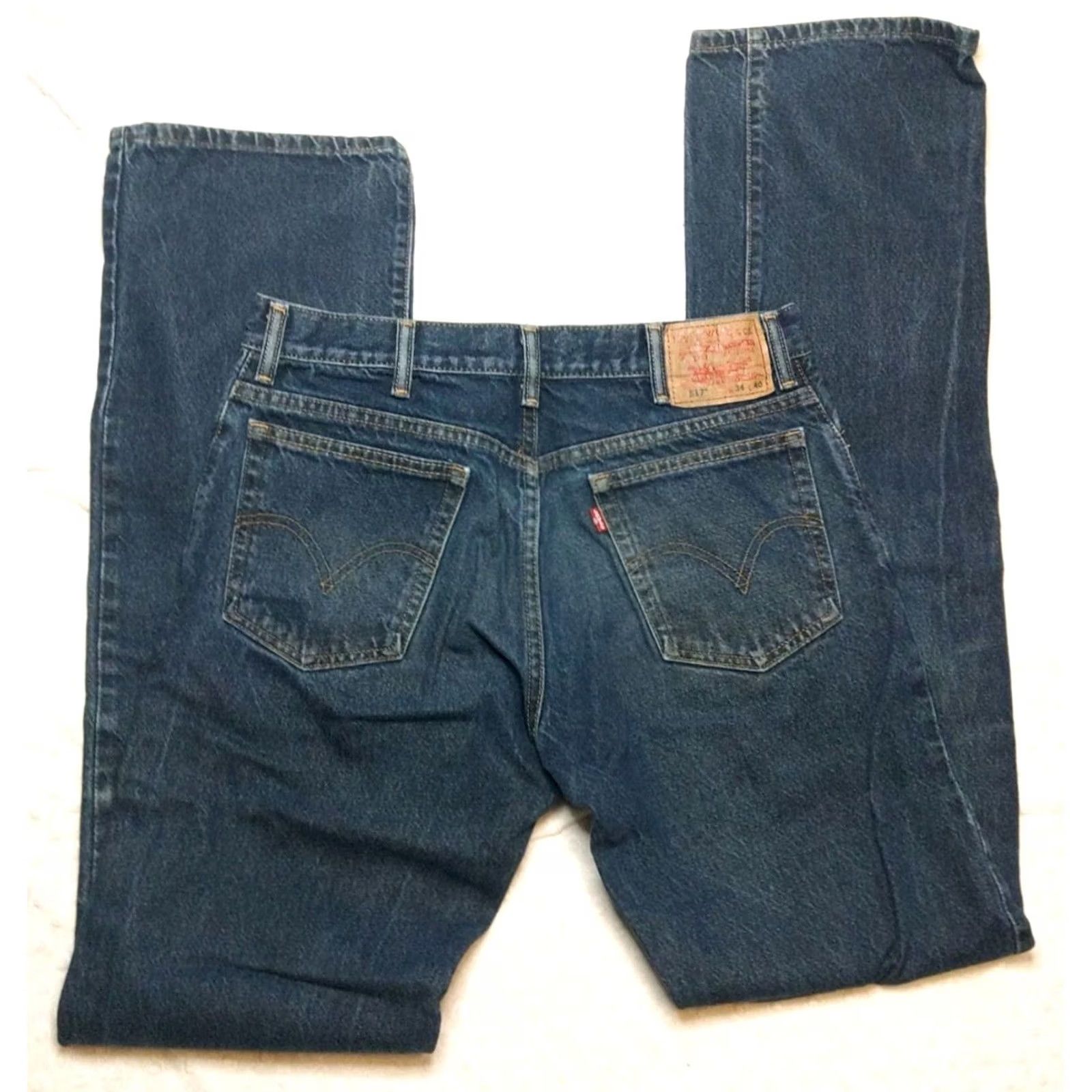 Levi's VINTAGE Levi's 517 Jeans Mens 34x40 Bootcut Denim Blue 5-Pocket Pockets 517 Western Y2K USA 90s Cowboys Mens Size US 34 / EU 50 - 3 Thumbnail