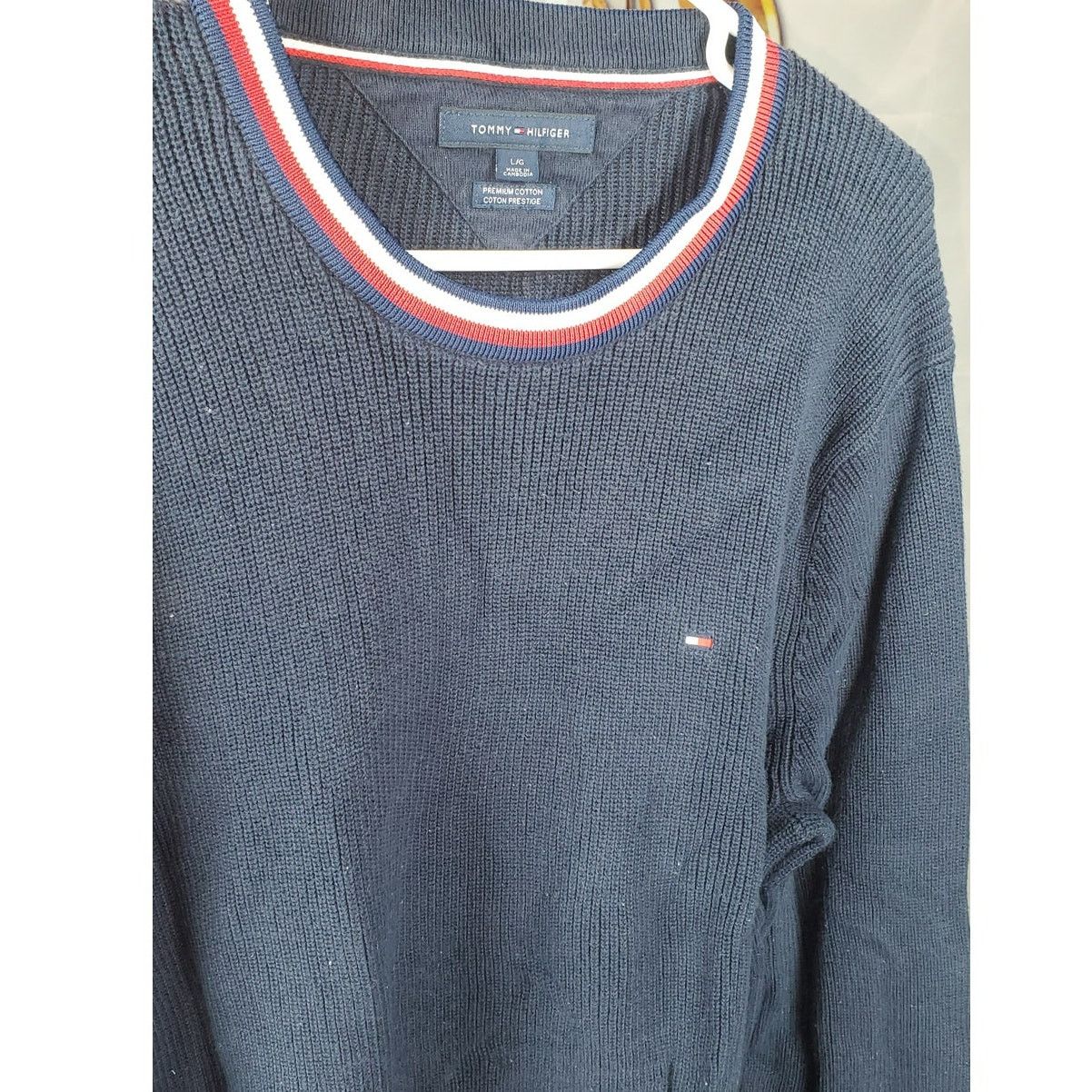 Tommy Hilfiger Tommy Hilfiger Men’s Blue Crewneck Sweater Cotton Knit L Size US L / EU 52-54 / 3 - 4 Thumbnail