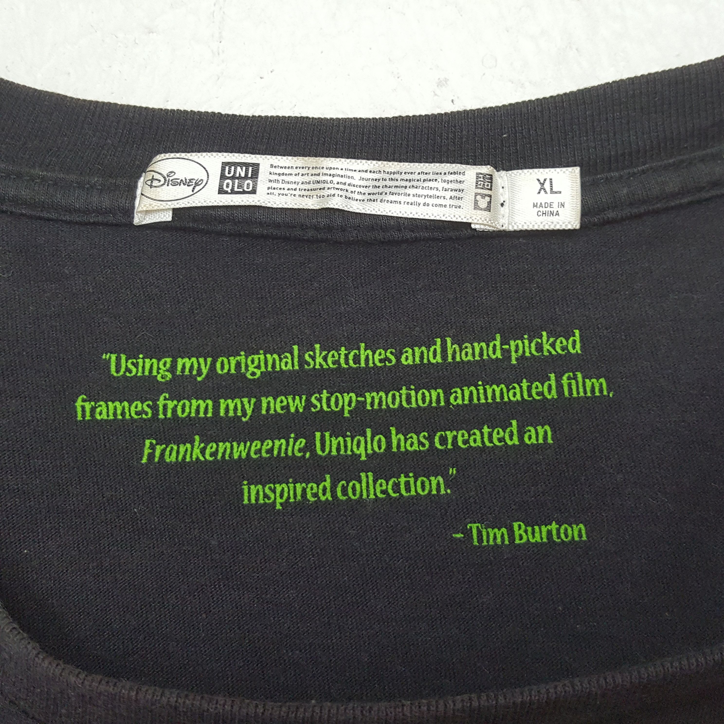 Uniqlo Vintage Frankensweenie Animation Sci-Fi Horror T-shirt RR26 Size US XL / EU 56 / 4 - 4 Thumbnail