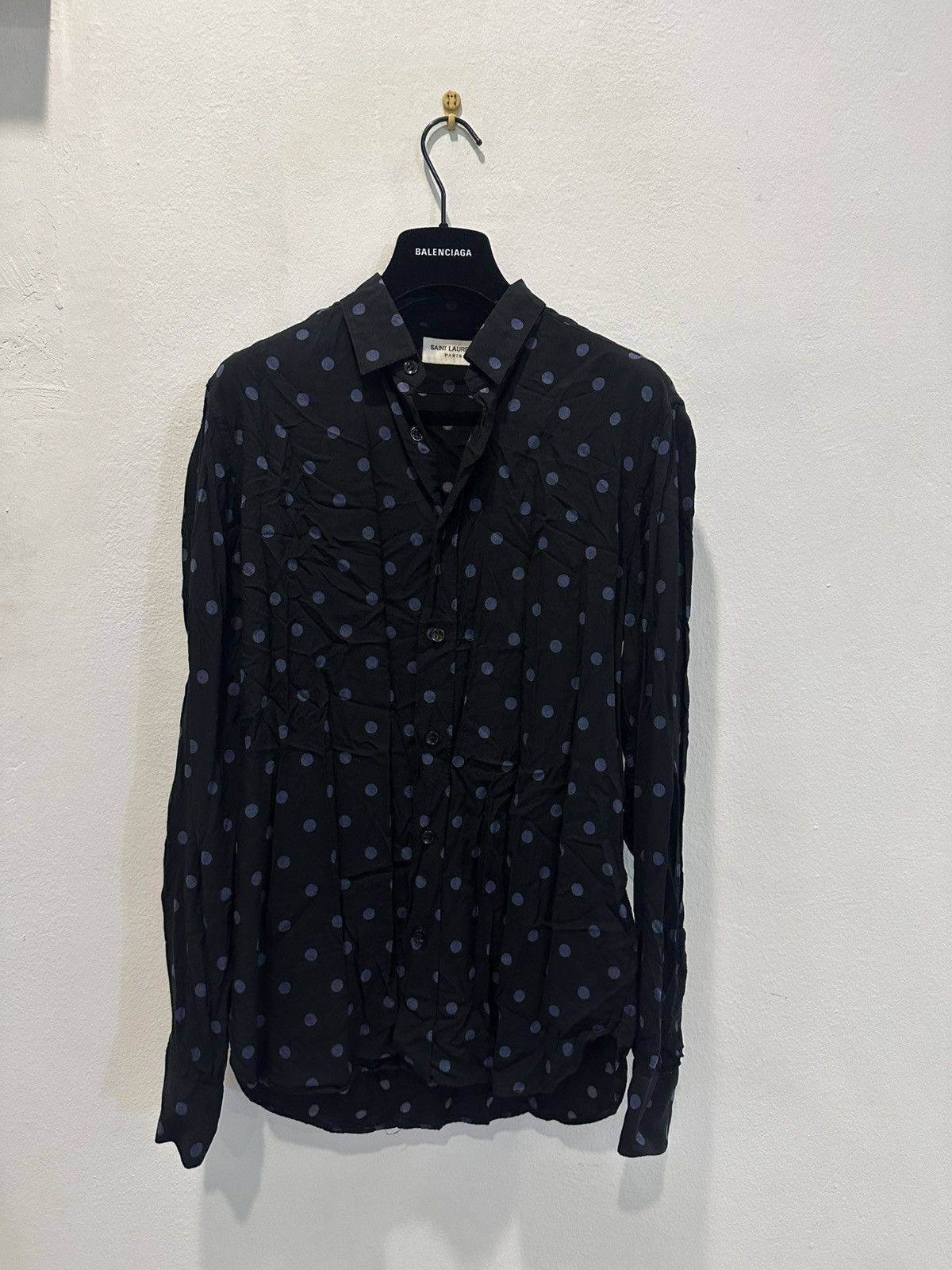 Saint Laurent Surf Sound Polkadot Button Up Shirt