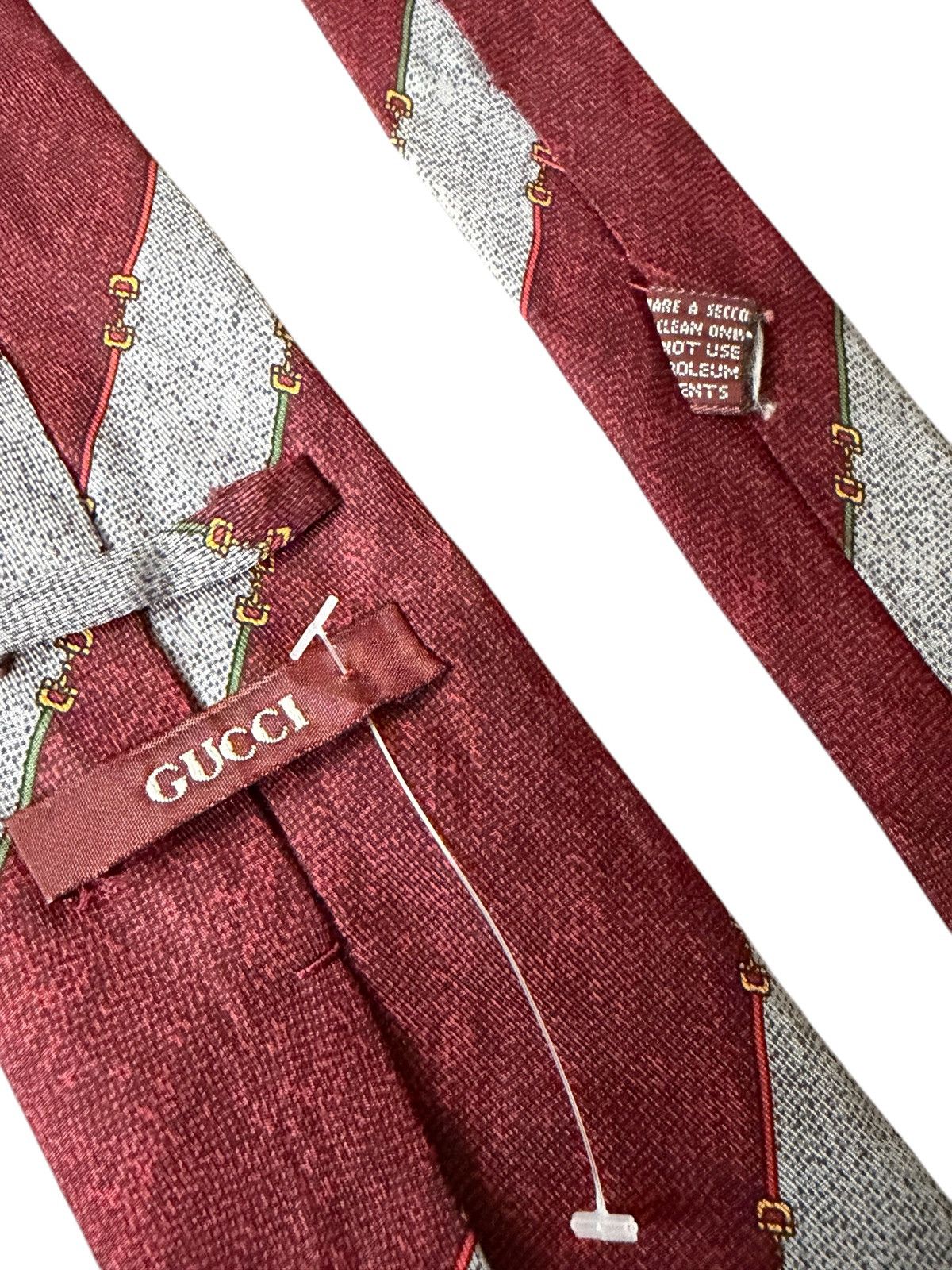 Gucci Gucci GG Horsebit silk tie Size ONE SIZE - 8 Thumbnail