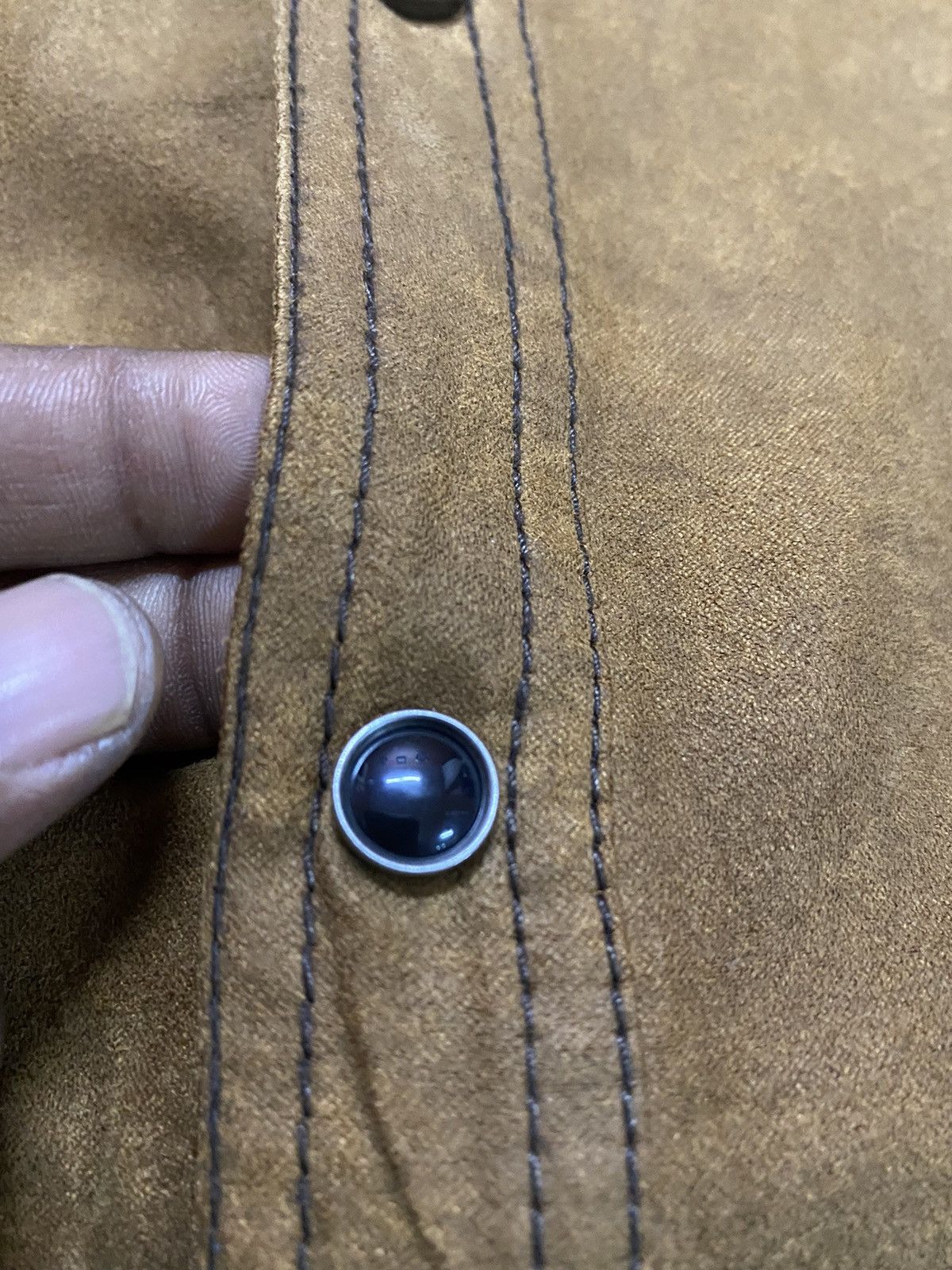If Six Was Nine × In The Attic × Japanese Brand In The Attic Suede Cotton Pearl Snap Button Shirt Size US M / EU 48-50 / 2 - 9 Thumbnail