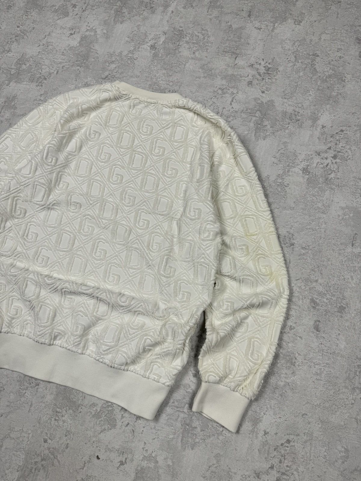 Dolce & Gabbana Dolce & Gabbana White Monogram Sweatshirt Size 50 Size US M / EU 48-50 / 2 - 9 Thumbnail