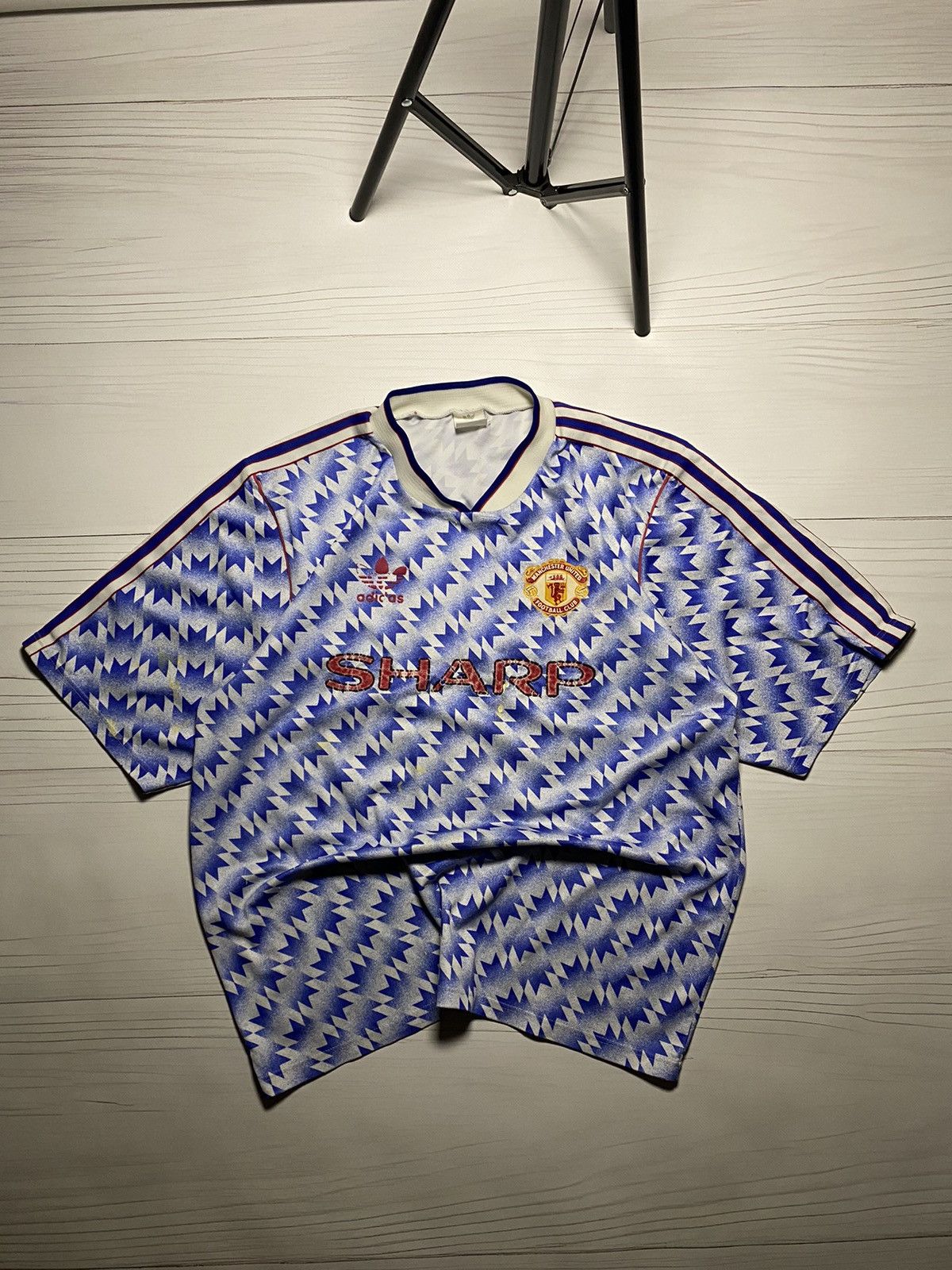 Adidas × Vintage Vintage Manchester United 1990/92 away y2k football t shirt Size US M / EU 48-50 / 2 - 1 Thumbnail