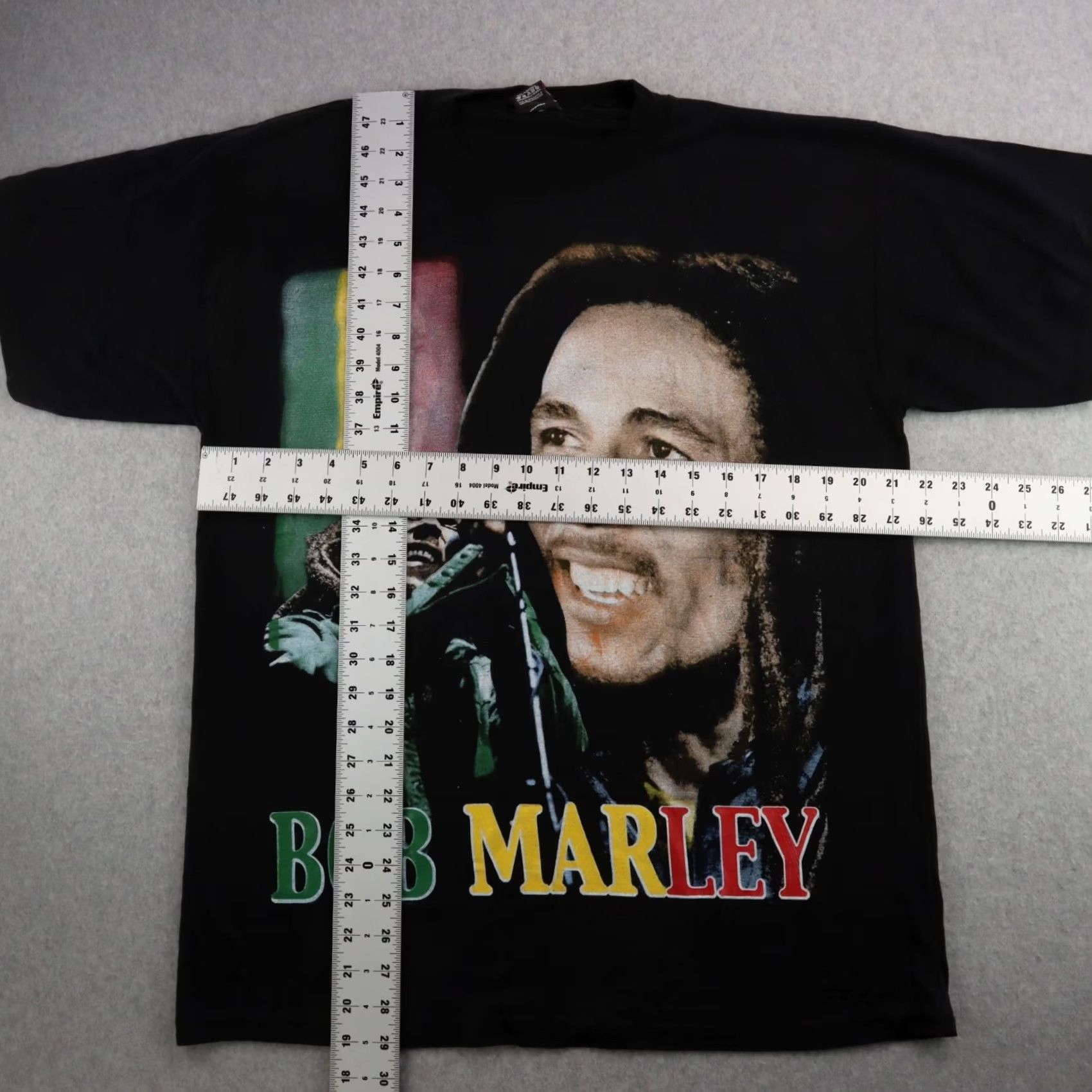 Vintage DEMENTED ROCK Bob Marley Mens T-Shirt XL Black Double Sided Print in Black DEMENTES RARE Shirt Mens XL Black Music 90s Size US XL / EU 56 / 4 - 4 Thumbnail