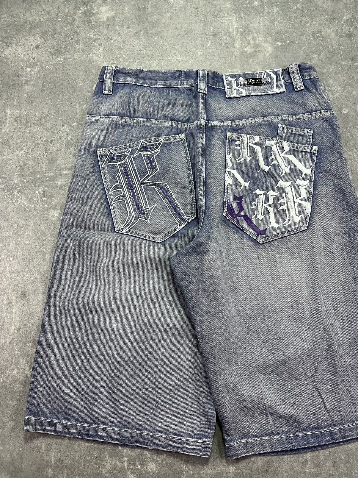 Karl Kani Karl Kani Multilogo Printed Baggy Denim Shorts Jorts 34 Rare Size US 34 / EU 50 - 8 Thumbnail