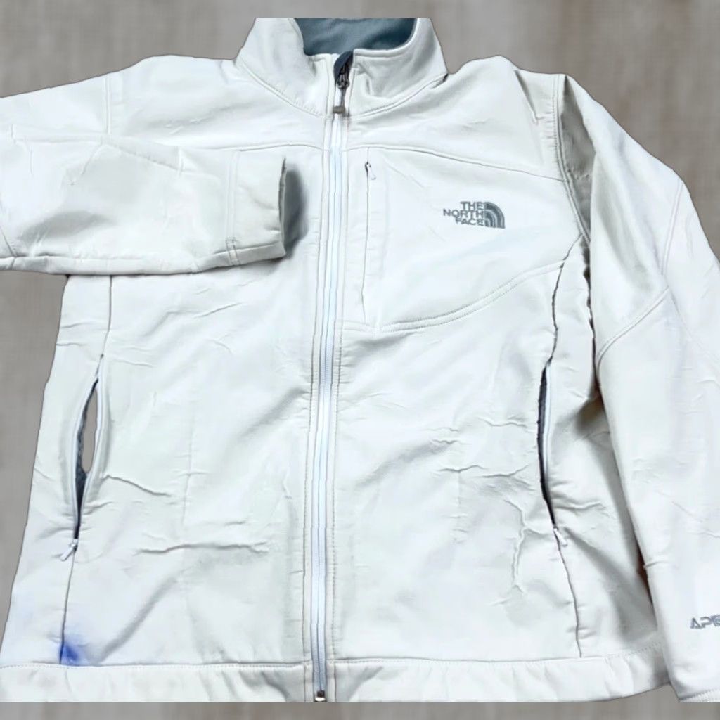 The North Face The North Face Jacket Women L White Soft Shell Apex Layer Coat Ladies Front Zip All Seasons Pockets Logo Embroidered Regular Fit Size L / US 10 / IT 46 - 1 Thumbnail