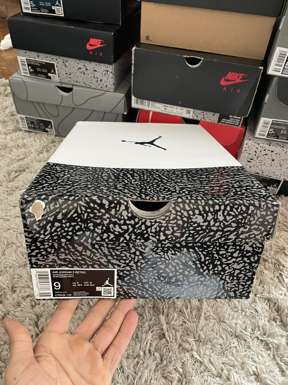 Jordan Brand Jordan 3 Midnight Navy Size US 9 / EU 42 - 13 Thumbnail