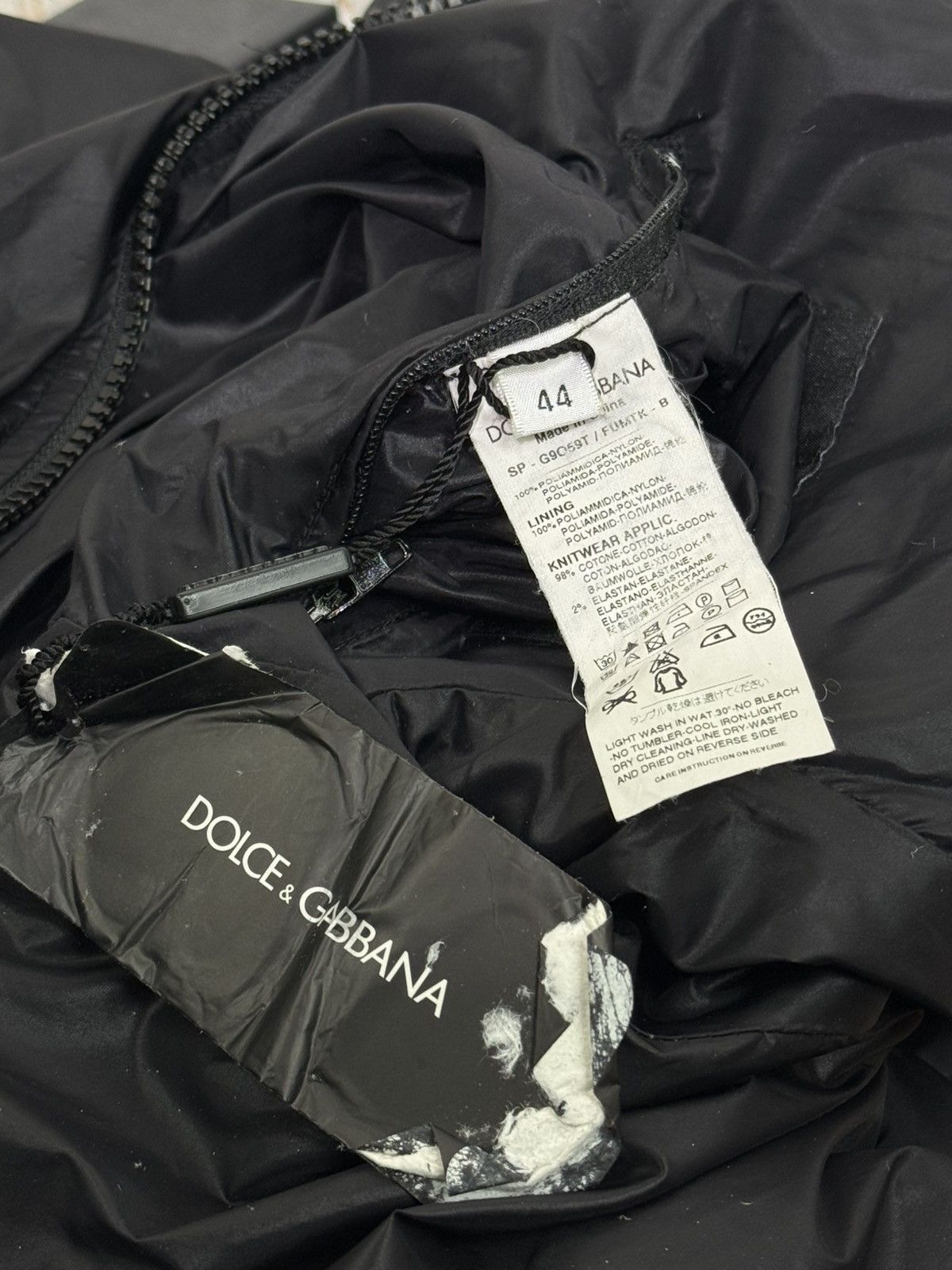 Dolce & Gabbana Dolce & Gabbana Metal Logo Lightweight Jacket Black Size 44 Size US S / EU 44-46 / 1 - 11 Thumbnail