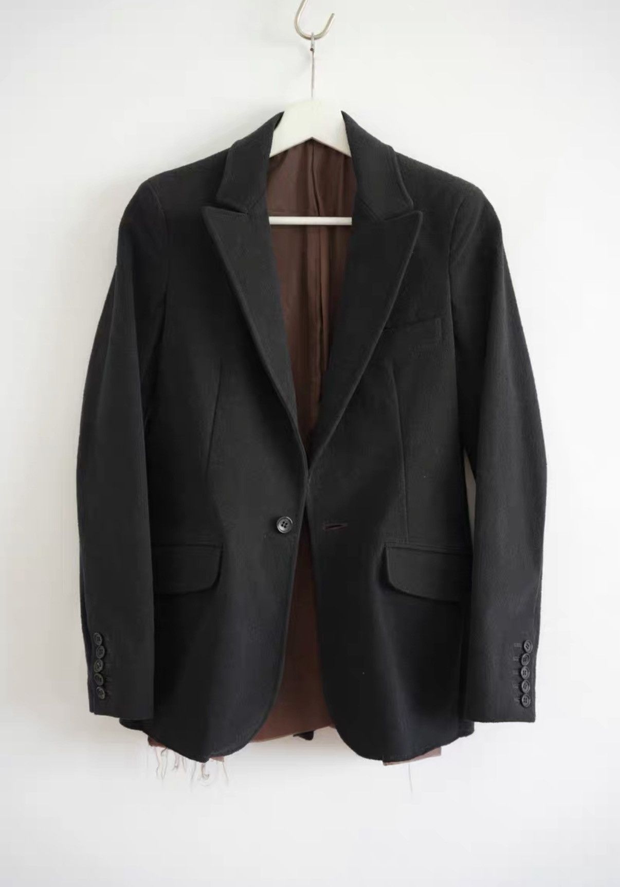 Sulvam Sulvam 19AW Cut-Off Raw Edge Blazer K4 Size US S / EU 44-46 / 1 - 1 Thumbnail