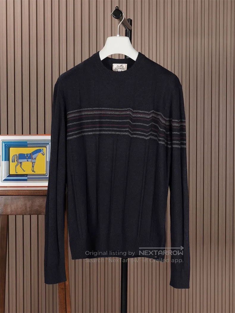 Hermes Hermes Round Neck Cashmere Knit Sweater Size US XL / EU 56 / 4 - 1 Thumbnail