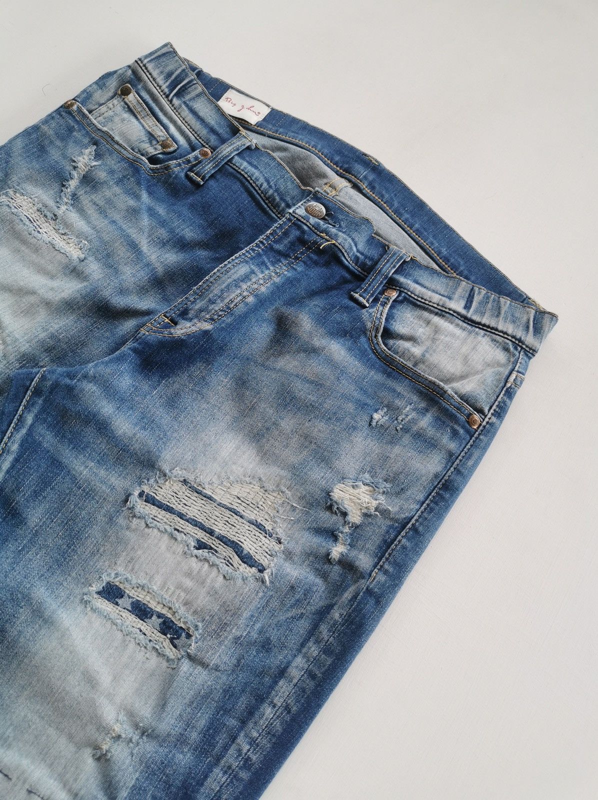 Big John Big John Patchwork Isko Denim Jeans Size US 34 / EU 50 - 4 Thumbnail