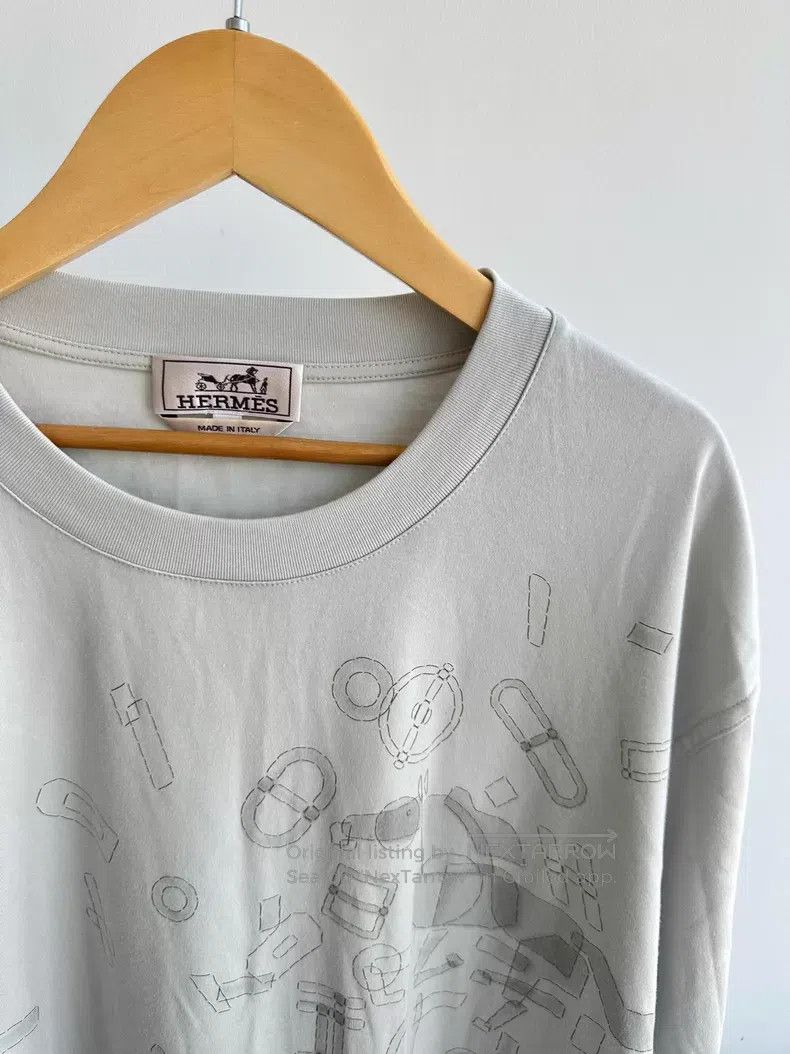 Hermes Hermes size 3XL Foggy Color Letter Graffiti Short Sleeve T- Size XS / US 0-2 / IT 36-38 - 5 Thumbnail