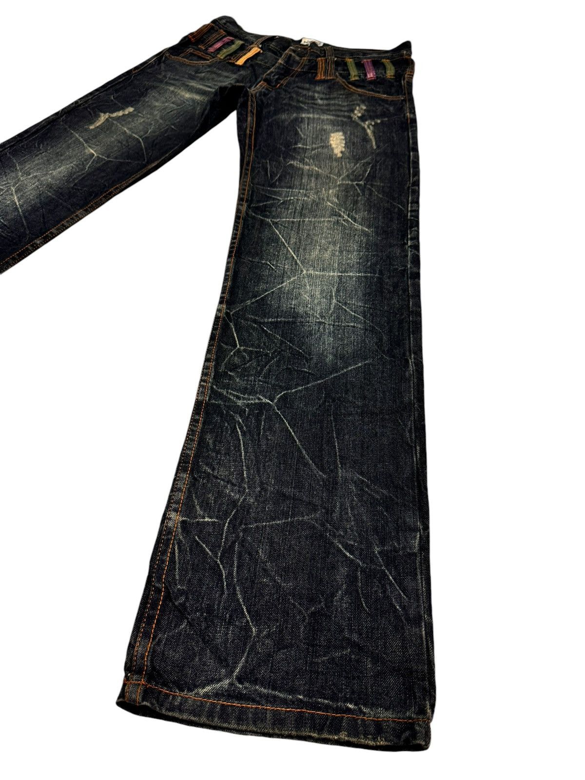 Japanese Brand ⚡️⚡️Distressed Japanese Nylaus Double Waist Jeans Size US 32 / EU 48 - 4 Thumbnail