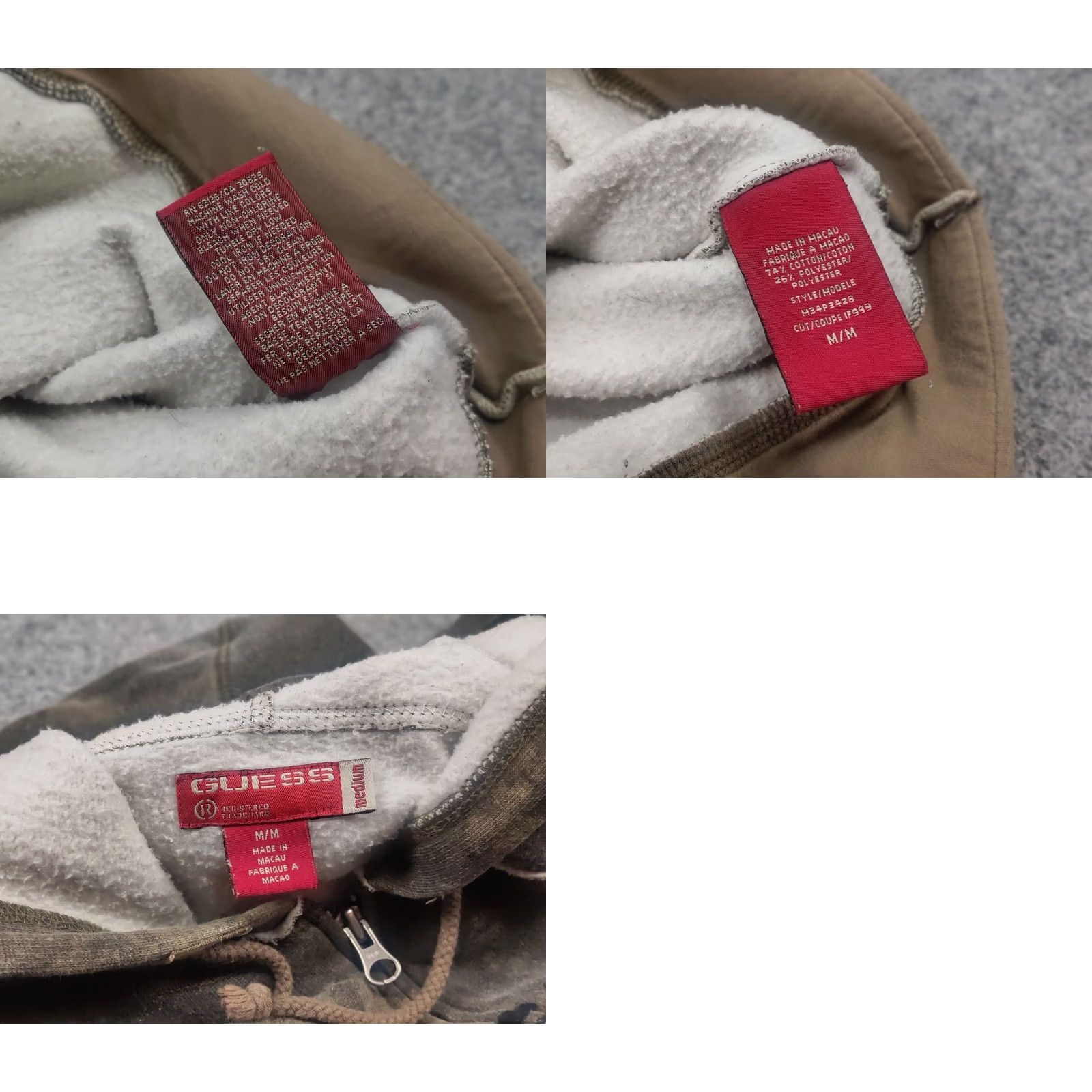Guess VINTAGE GUESS Hoodie Adult M Green Rare Eagle Logo Zip Size US M / EU 48-50 / 2 - 10 Thumbnail