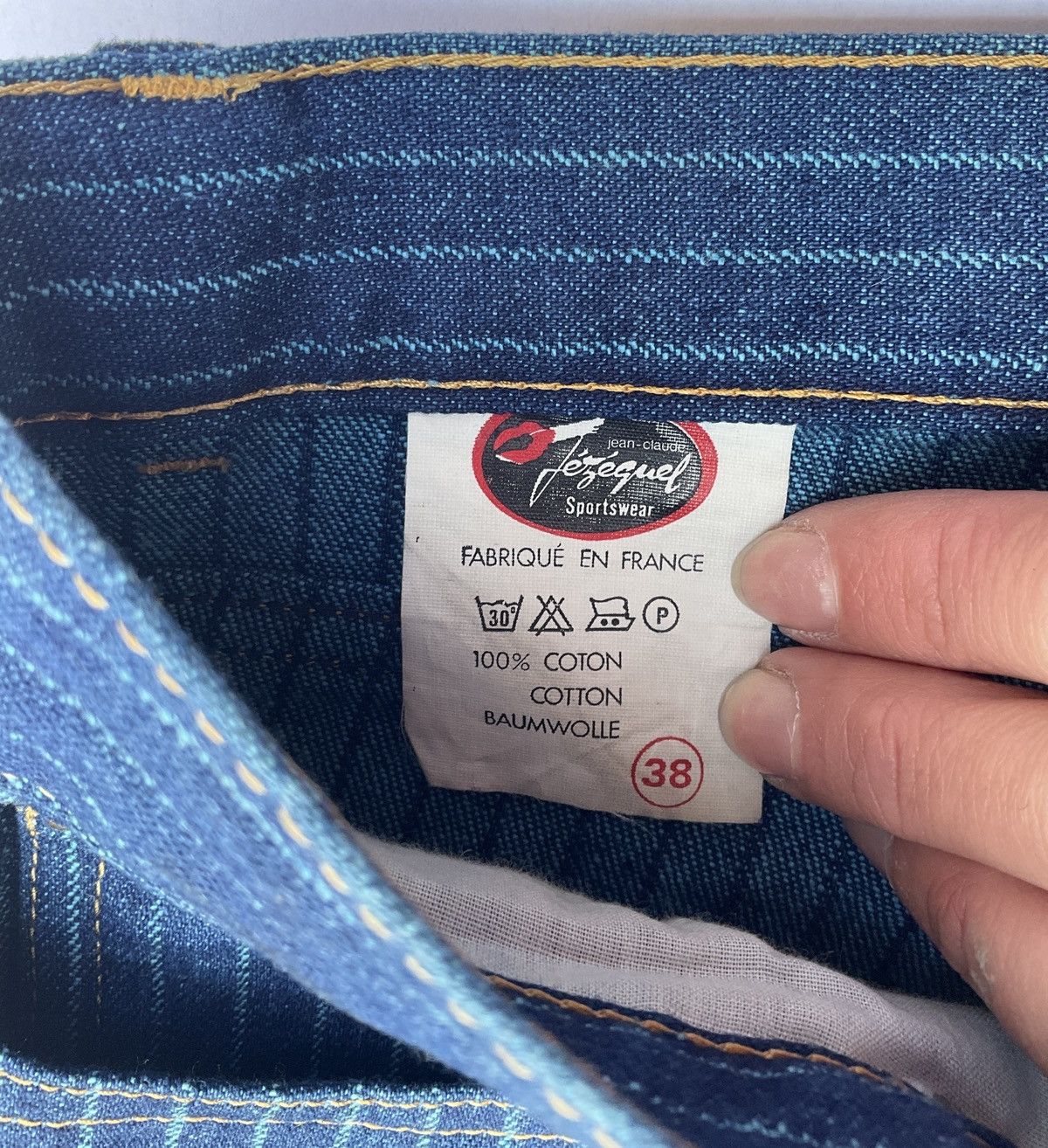 Vintage Vintage Jézékiel striped jeans Size 26" / US 2 / IT 38 - 6 Thumbnail