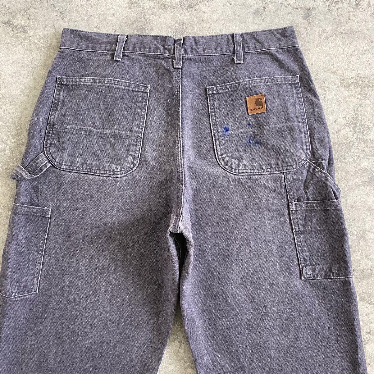 Carhartt Vintage Carhartt Faded Petrol Blue Carpenter Workwear Pants Size US 34 / EU 50 - 13 Thumbnail