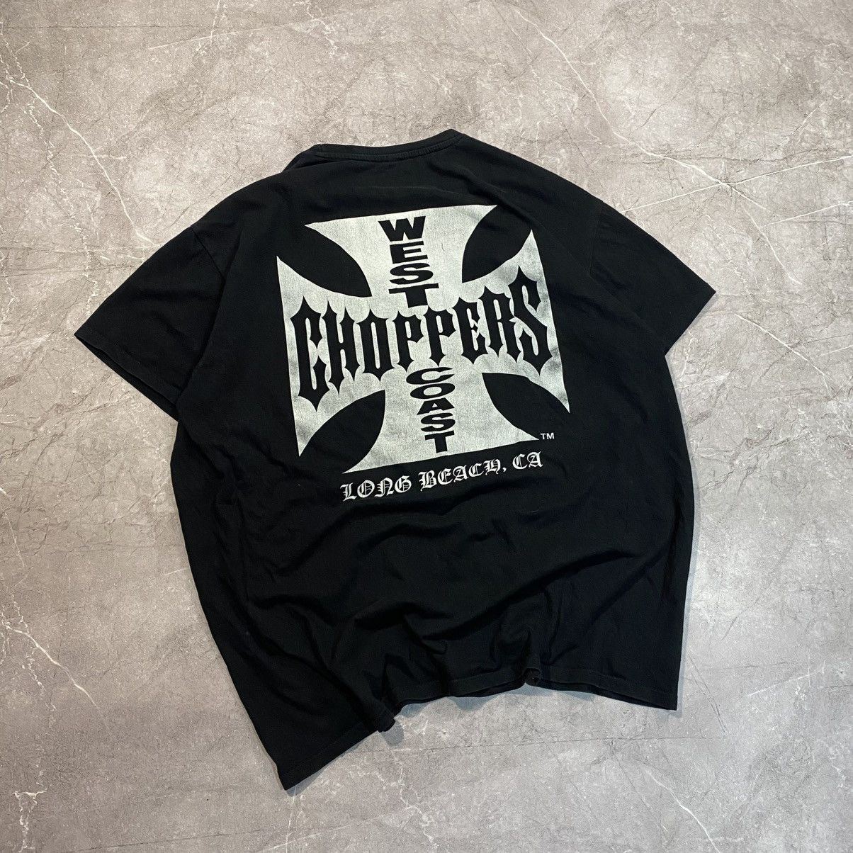 VINTAGE WEST COAST CHOPPERS TEE BIG LOGO FADED 00s