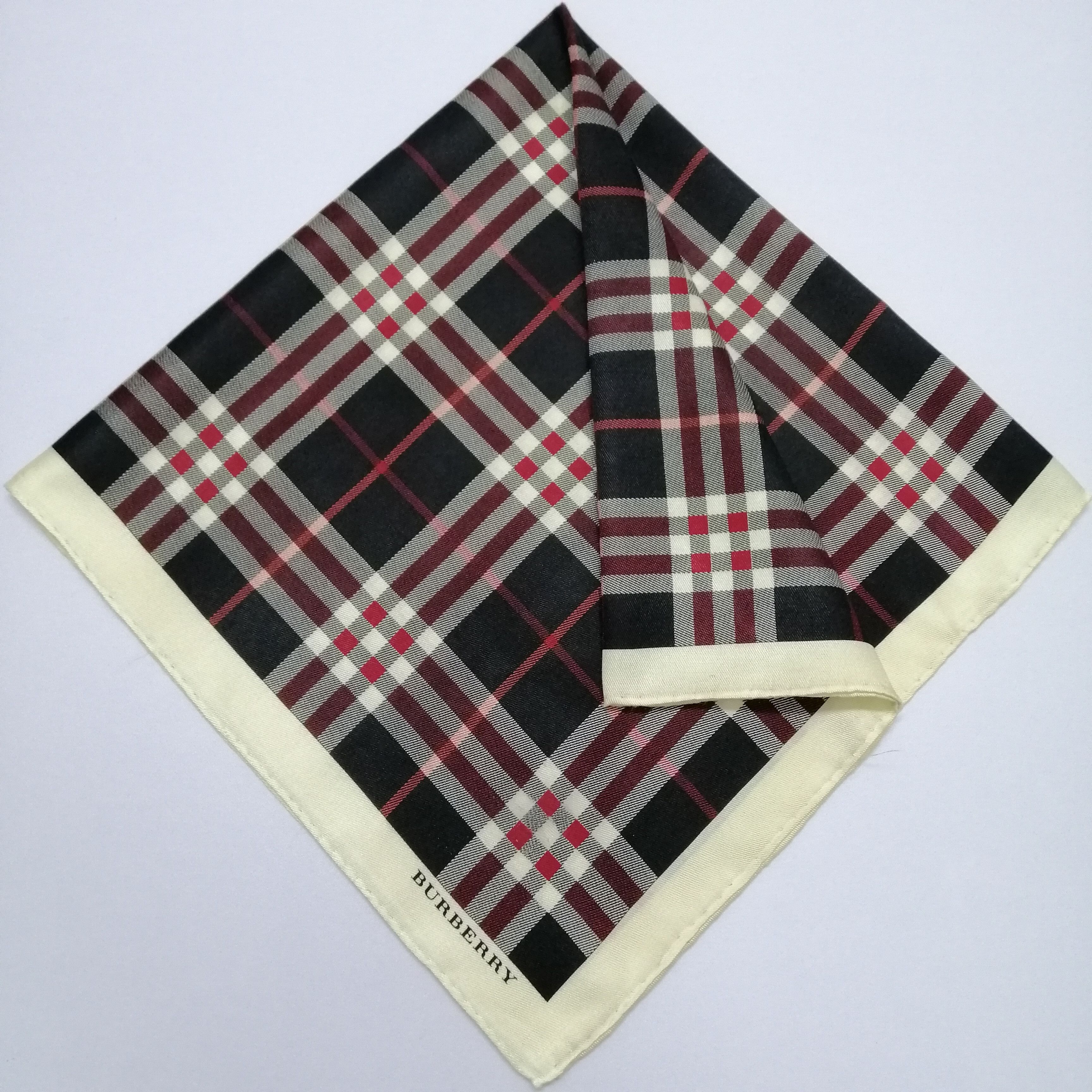 Burberry × Vintage Burberry Handkerchief/Neckerchief/Bandana-KD2278 Size ONE SIZE - 1 Thumbnail