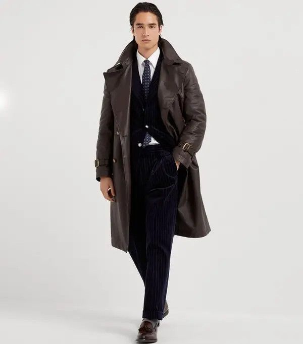Brunello Cucinelli o1w1db10226 Suit Type Jacket in Navy Blue Size US S / EU 44-46 / 1 - 5 Thumbnail