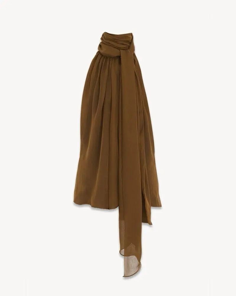 SS24 Saint Laurent Backless Halter top in Silk Satin