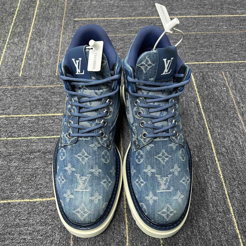 Louis Vuitton Louis Vuitton Blue Ankle Martin Boots for Men -2508 Size US 8 / EU 41 - 2 Thumbnail