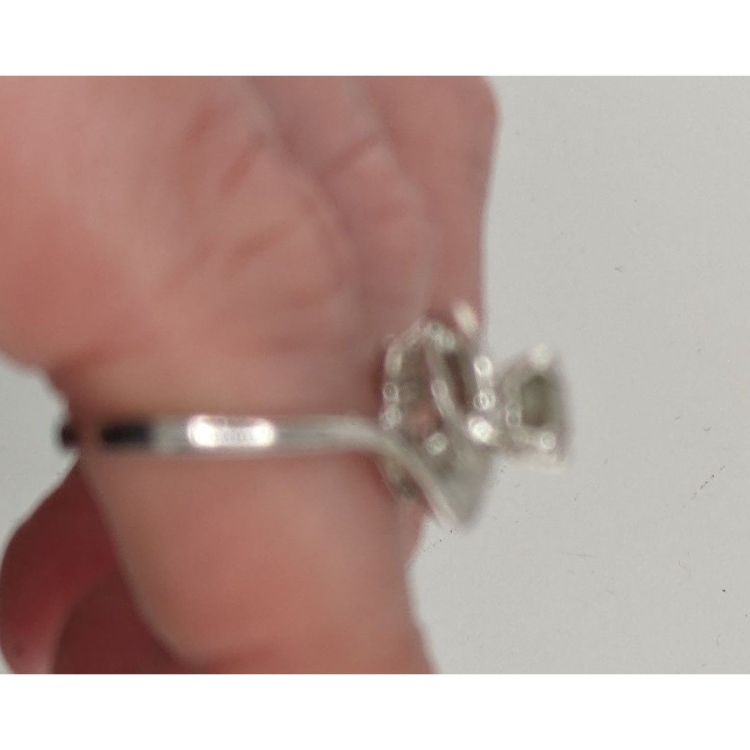 Other Smoky Quartz Silver Tone Floral Swirl Ring Size 7.75 Size ONE SIZE - 7 Thumbnail