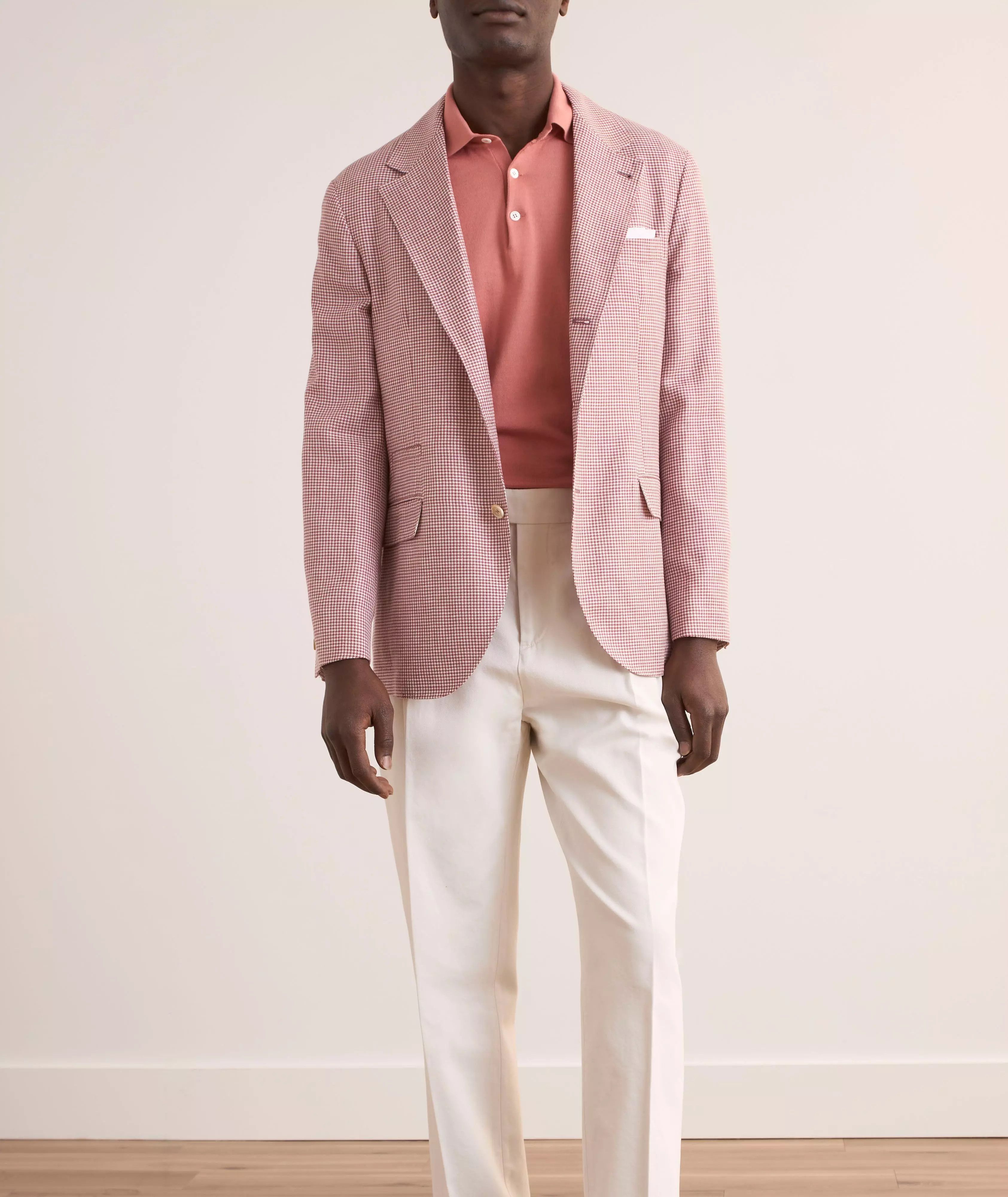 Brunello Cucinelli o1y0526 Single-breasted Blazer in Brick/White Size US M / EU 48-50 / 2 - 5 Thumbnail