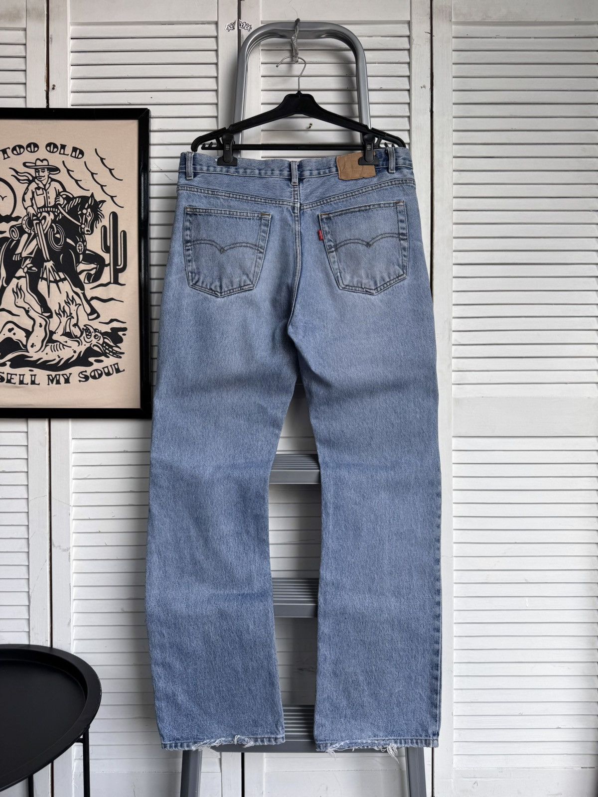 Levi's Vintage Levis 501 Light Wash Blue Denim Jeans Pants USA Size US 36 / EU 52 - 1 Thumbnail