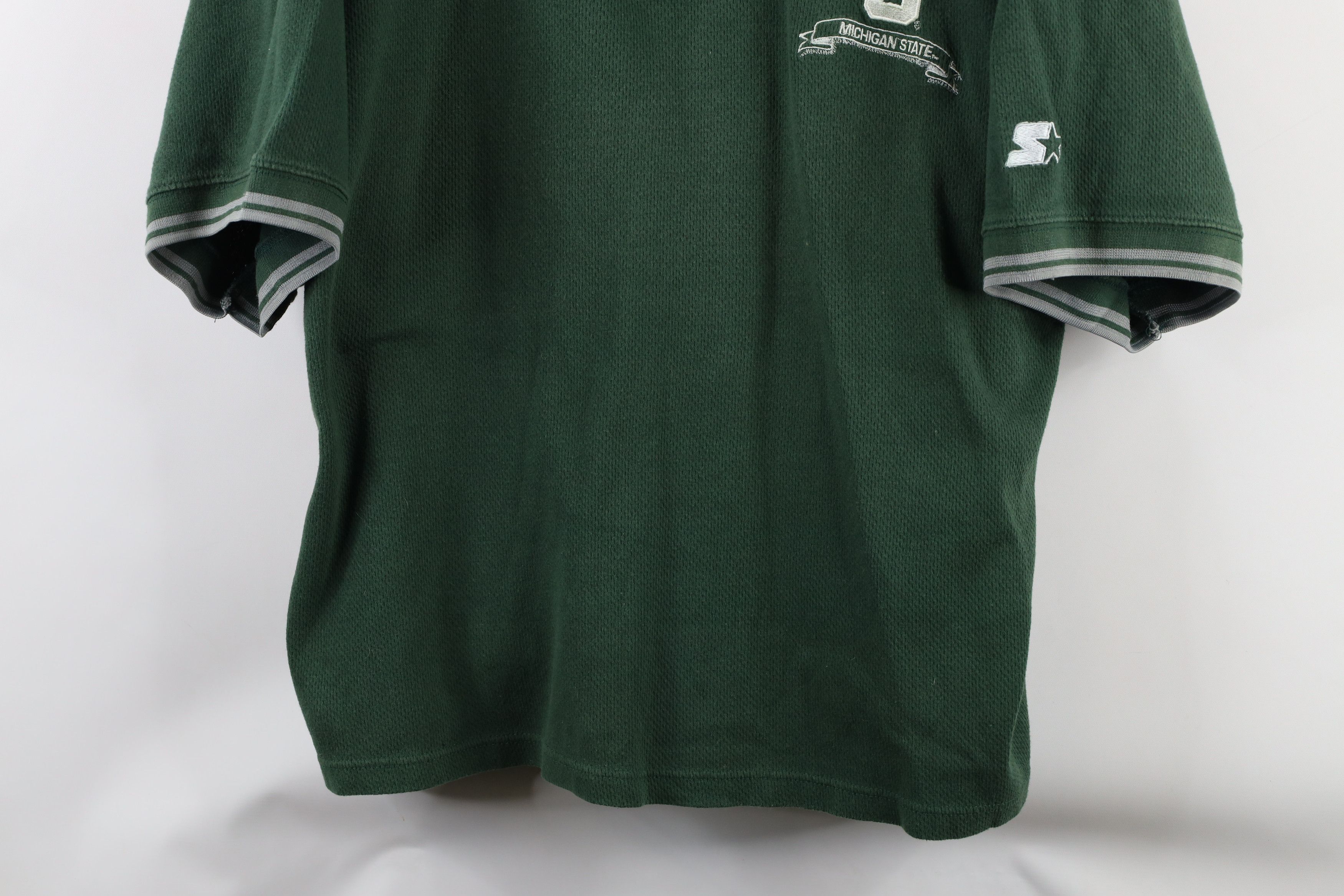 Starter × Vintage Vintage 90s Starter Out Michigan State University Polo Shirt Size US XXL / EU 58 / 5 - 3 Thumbnail