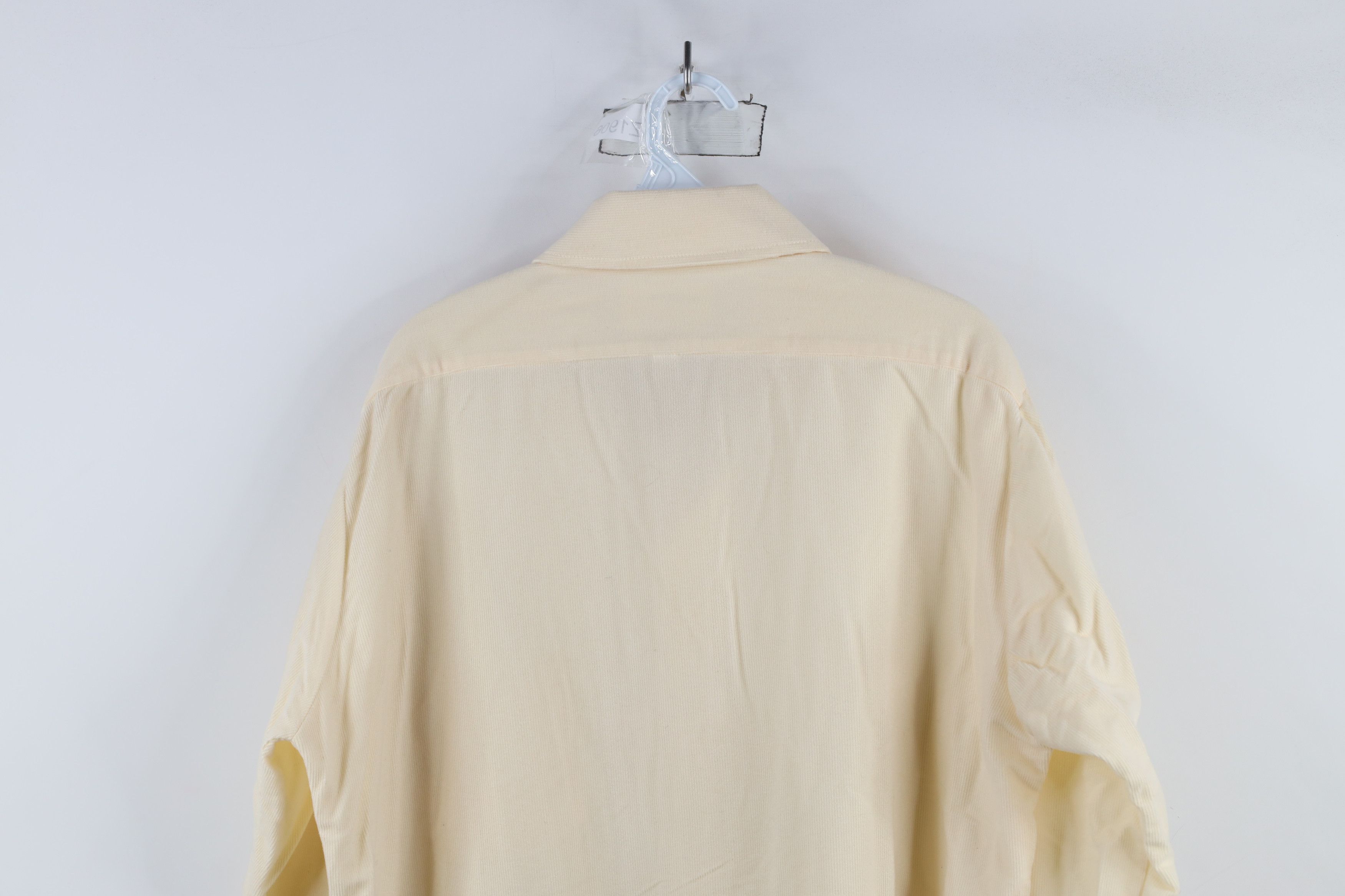 Vintage Vintage 60s 70s Streetwear Corduroy Button Shirt Cream Size US L / EU 52-54 / 3 - 10 Thumbnail