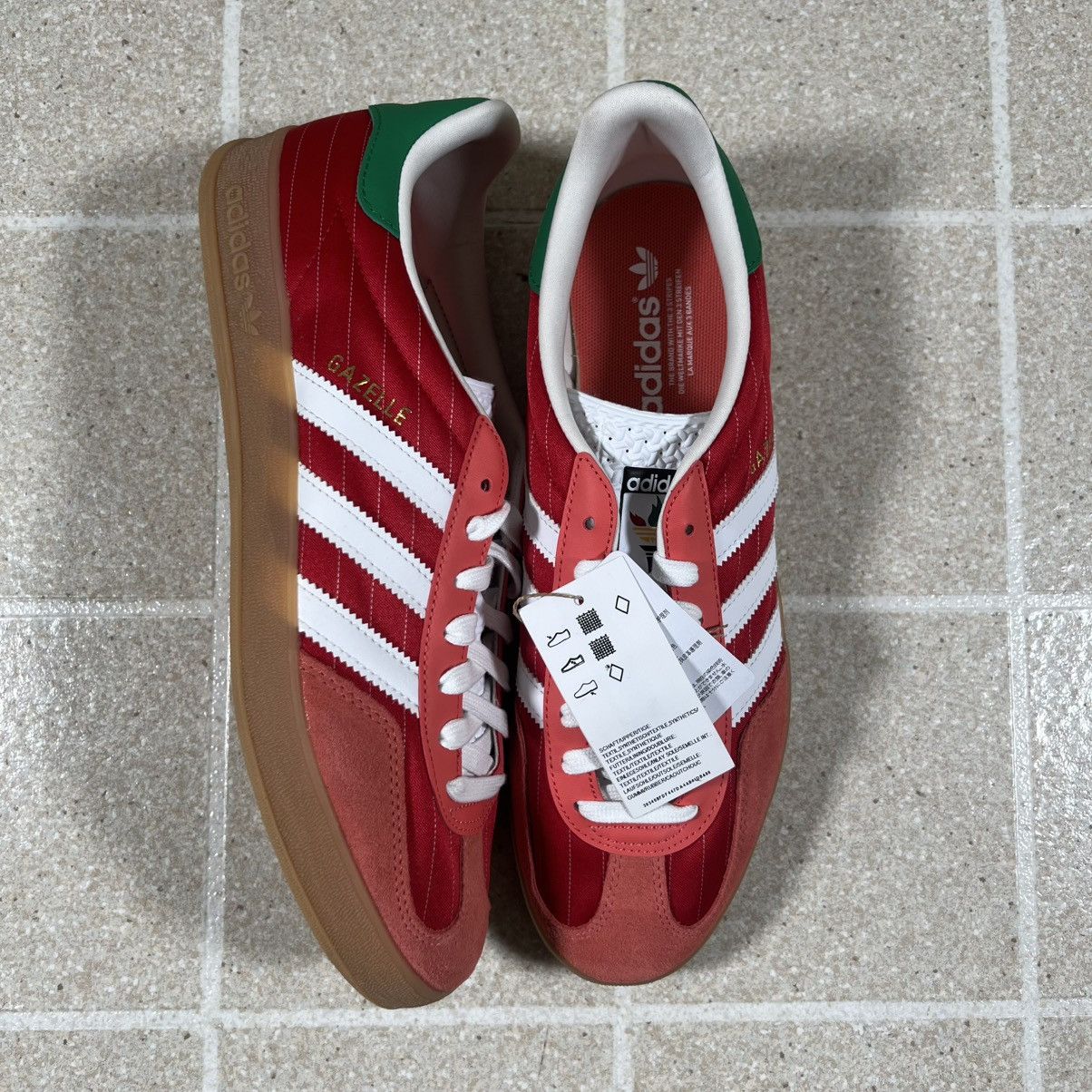 Adidas Adidas Gazelle Indoor Olympic Pack Red Green White 10.5 Size US 10.5 / EU 43-44 - 1 Thumbnail