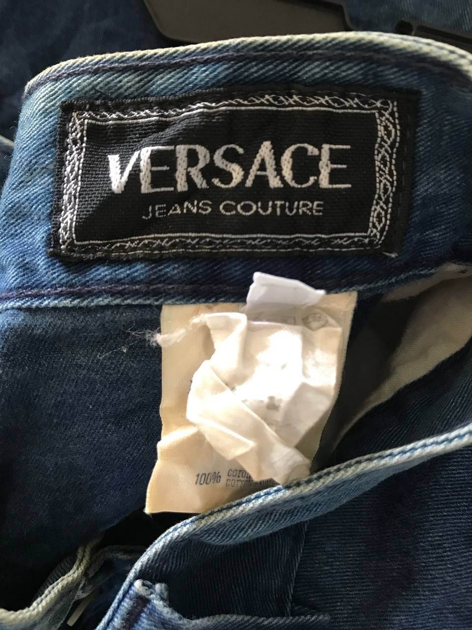 Indigo × Versace × Versace Jeans Couture Vintage Versace Faded Shorts Size US 30 / EU 46 - 5 Thumbnail