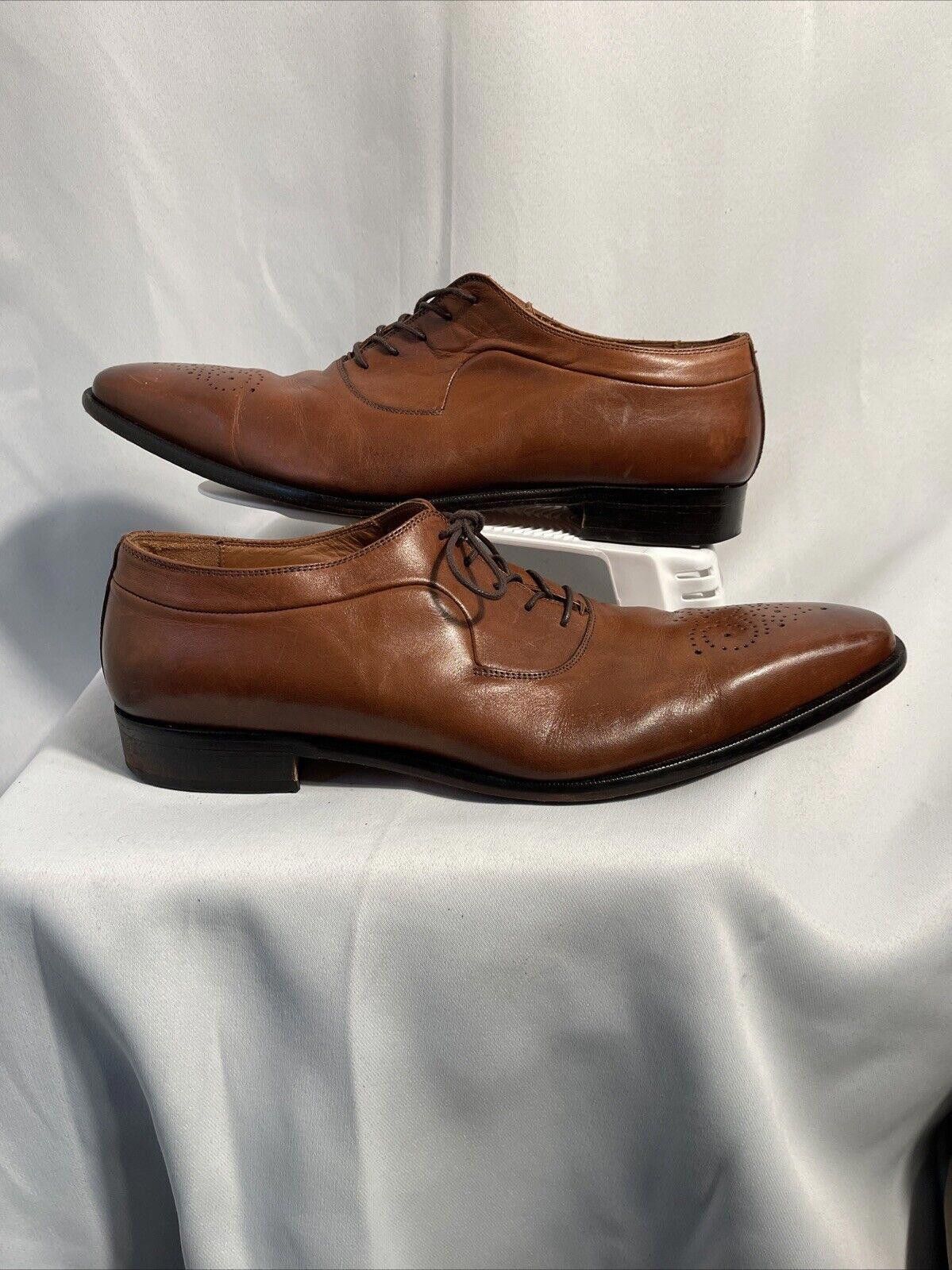 Designer Broletto Mens Black Leather Italian Size: 1l 1/2M Size US 11.5 / EU 44-45 - 1 Thumbnail