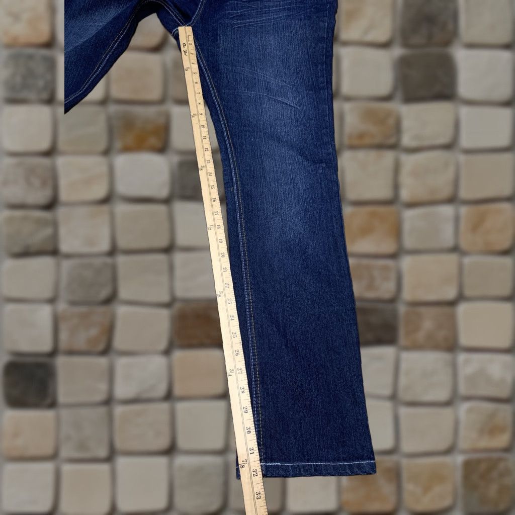 Vintage Hipstar Womens Blue Skinny Stretch Jeans 36 x 32 Size 18 Bling Pockets Jeans Women Skinny Blue 18 Hipstar Womens Jeans Size 40" / US 18 - 1 Thumbnail