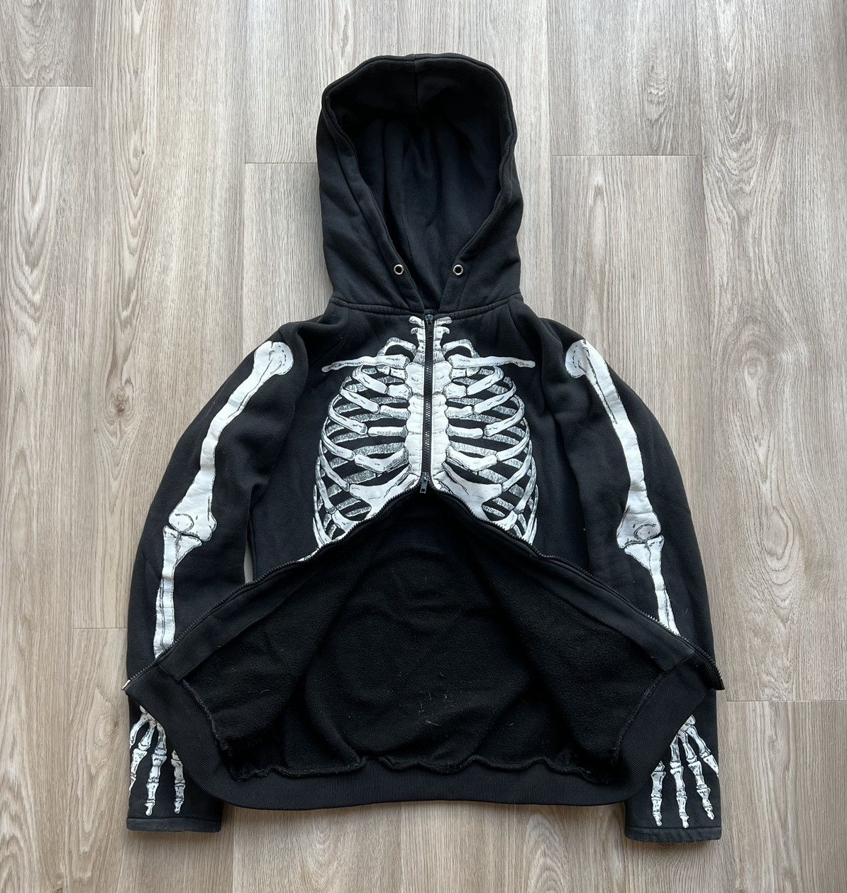 Vintage Skeleton Full Print Avant Garde Zip Up Hoodie Size US S / EU 44-46 / 1 - 5 Thumbnail