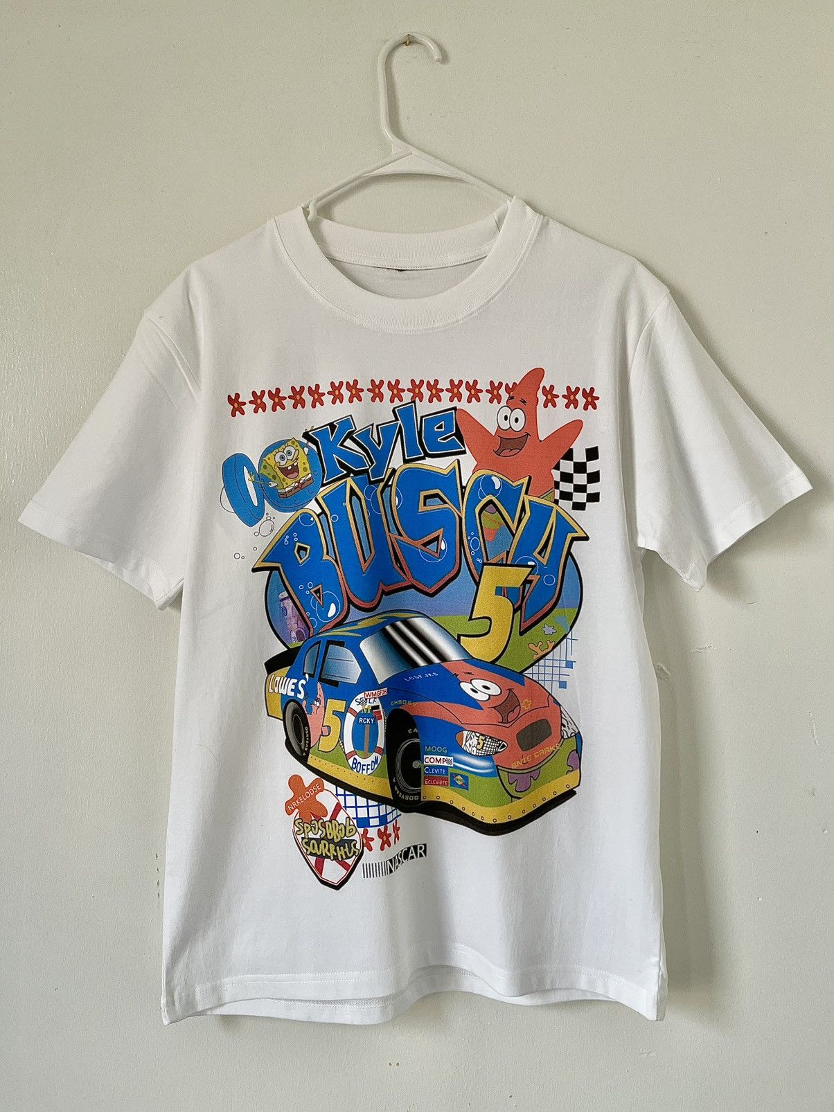 NASCAR × Nickelodeon × Vintage Spongebob NASCAR White Tee Size US M / EU 48-50 / 2 - 1 Thumbnail