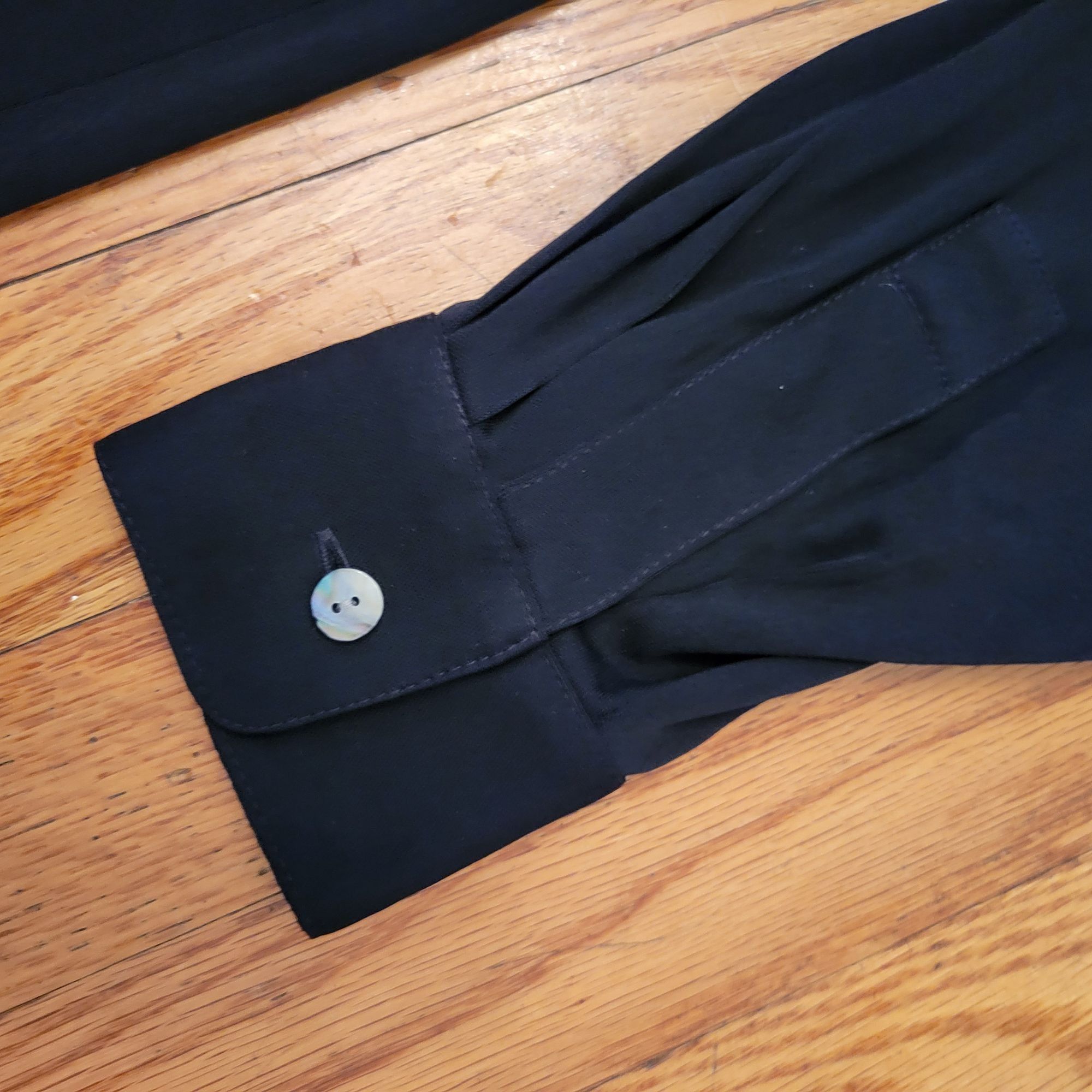 Other Tom Linda Platt Black Button Up Shirt Dress 12 Pockets Profe Size XL / US 12-14 / IT 48-50 - 3 Thumbnail